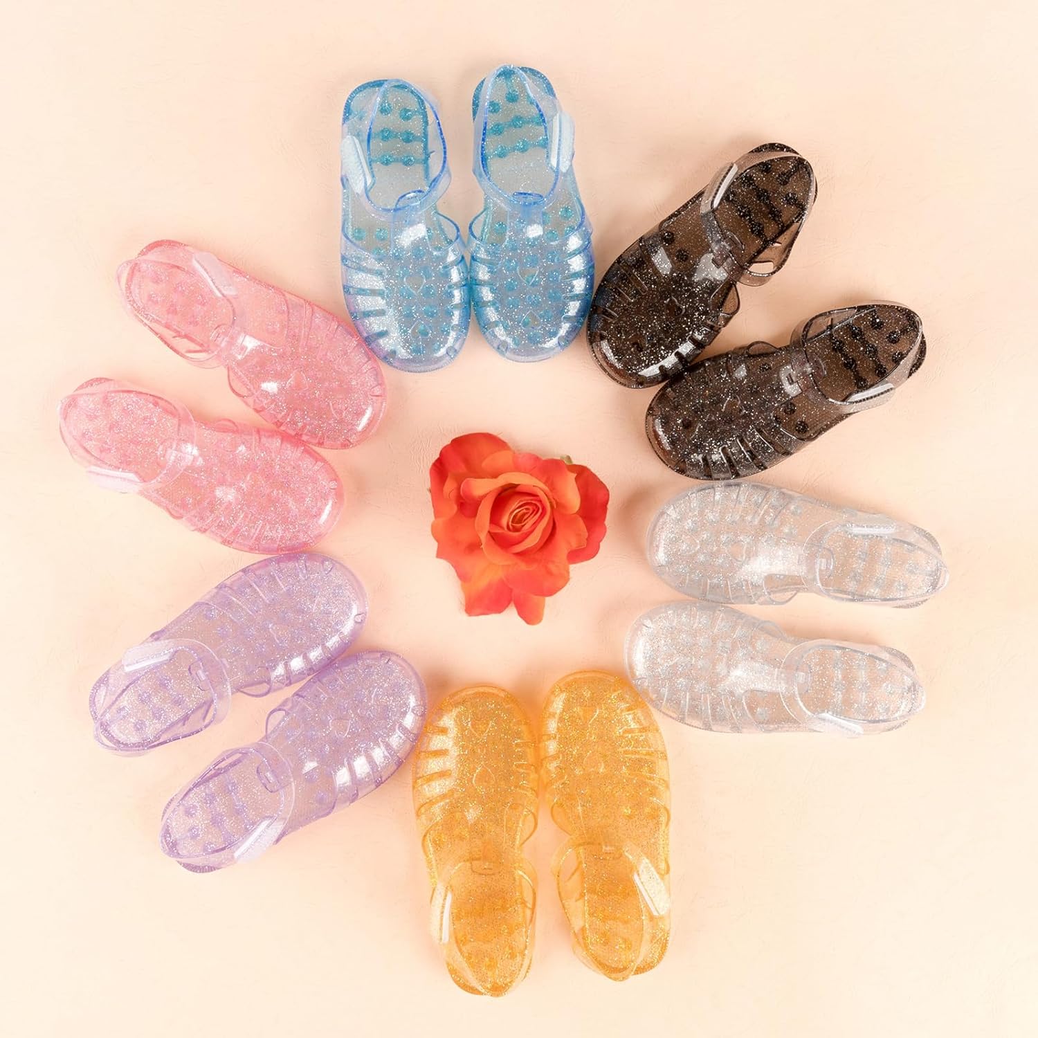 Girls Jelly Sandals Summer Costume Princess Dress Flat Breathable Waterproof Fisherman Gladiator Shoes - Image 9