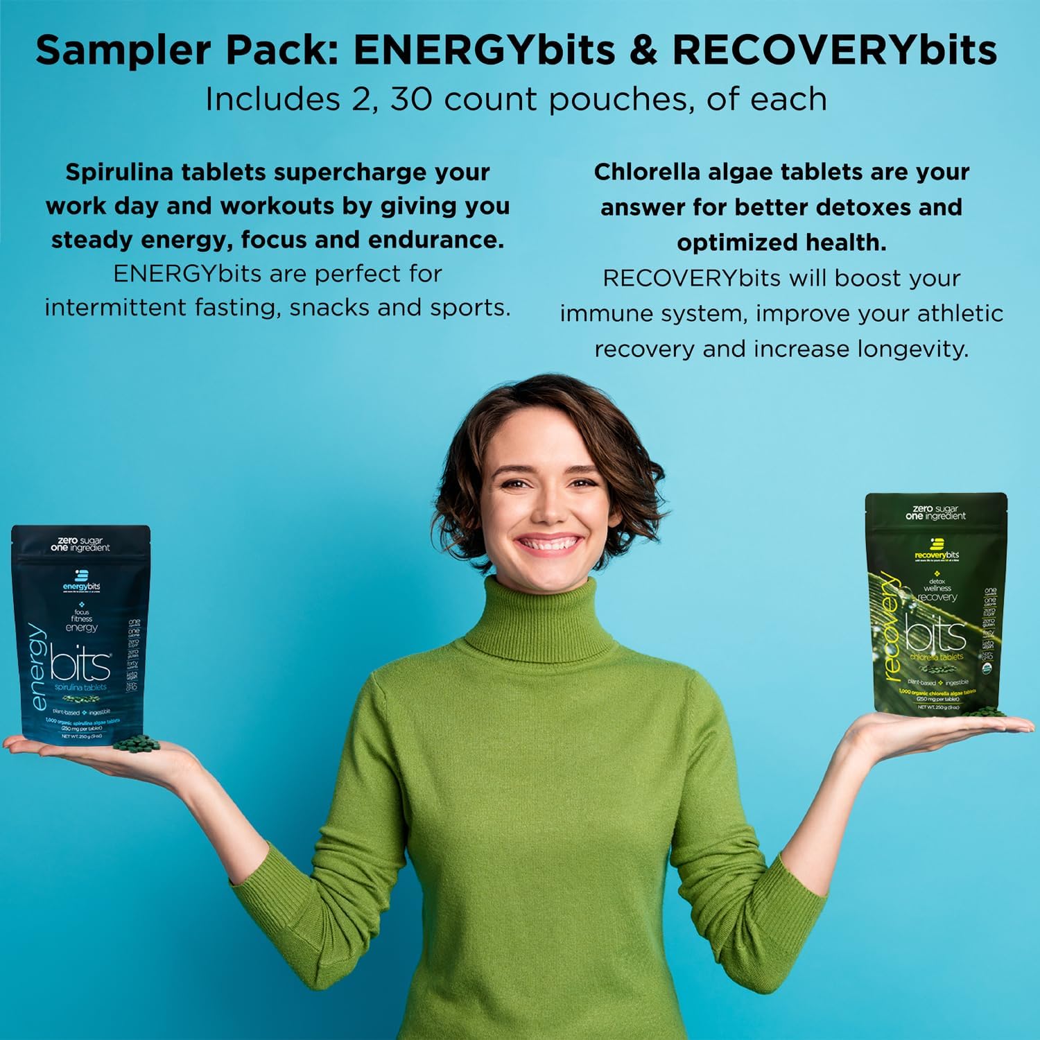 Organic Spirulina & Chlorella Tablets Sample Packs - Image 4