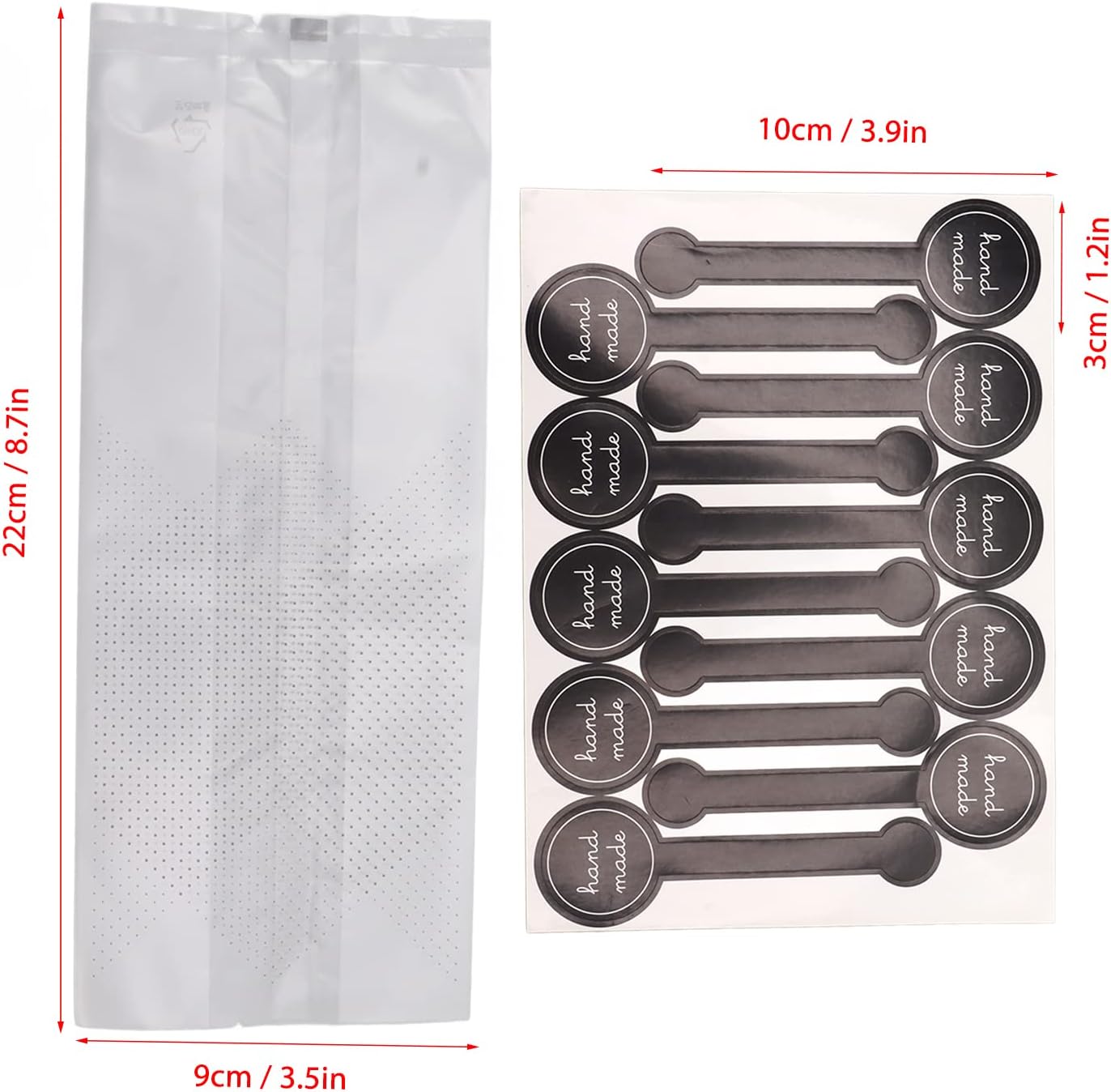 Pilipane 150Pcs Semitransparent Plastic Cookie Baking Bags - Image 3