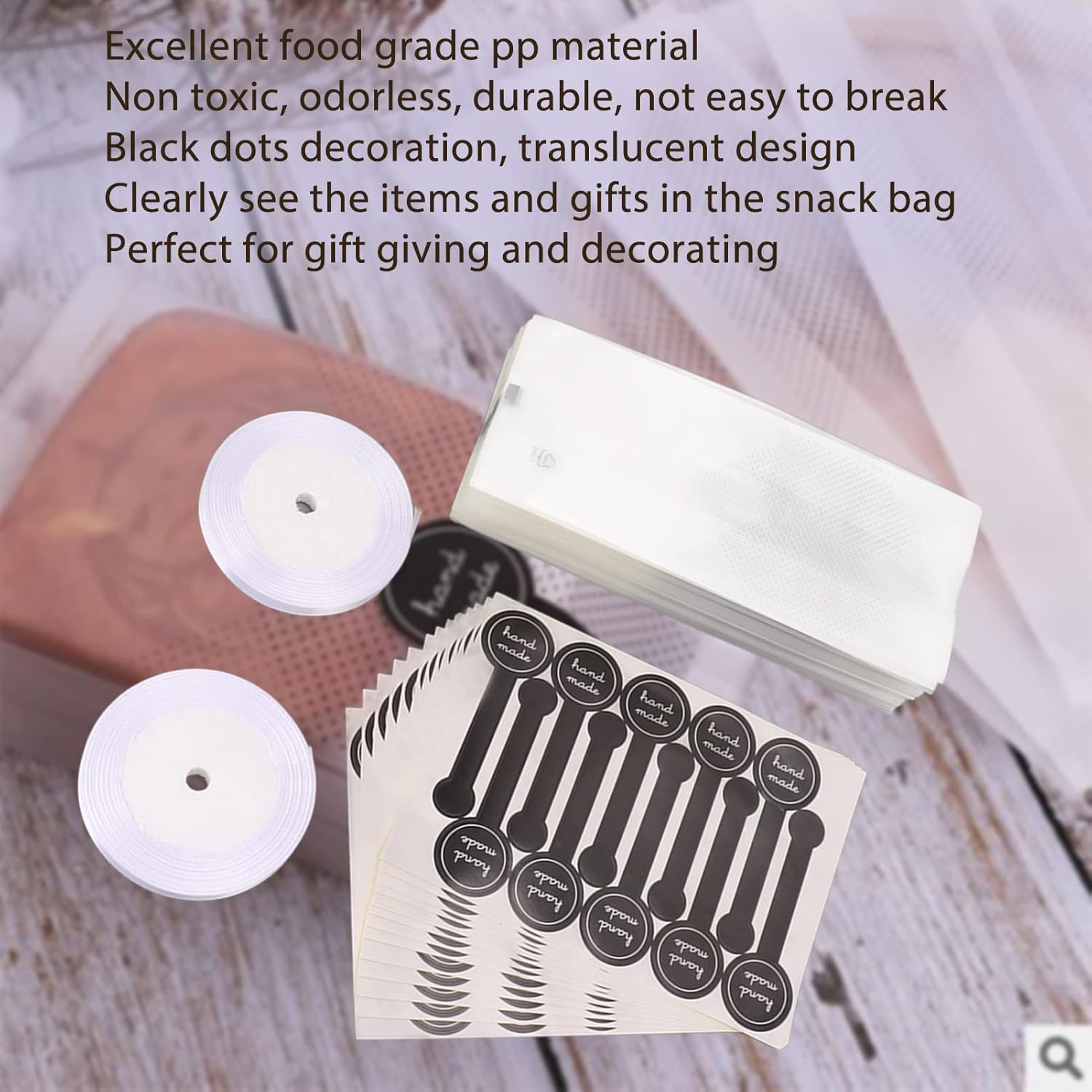 Pilipane 150Pcs Semitransparent Plastic Cookie Baking Bags - Image 6