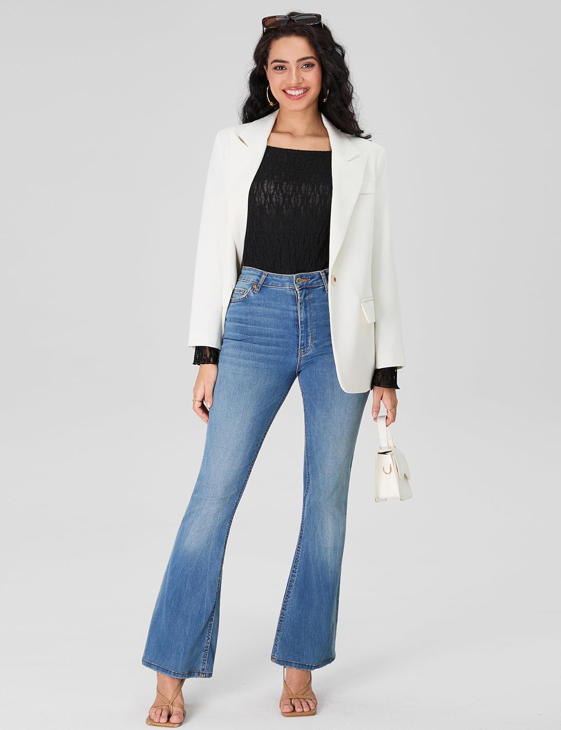 Blooming Jelly Sheer Mesh Boat Neck Blouse - Image 9