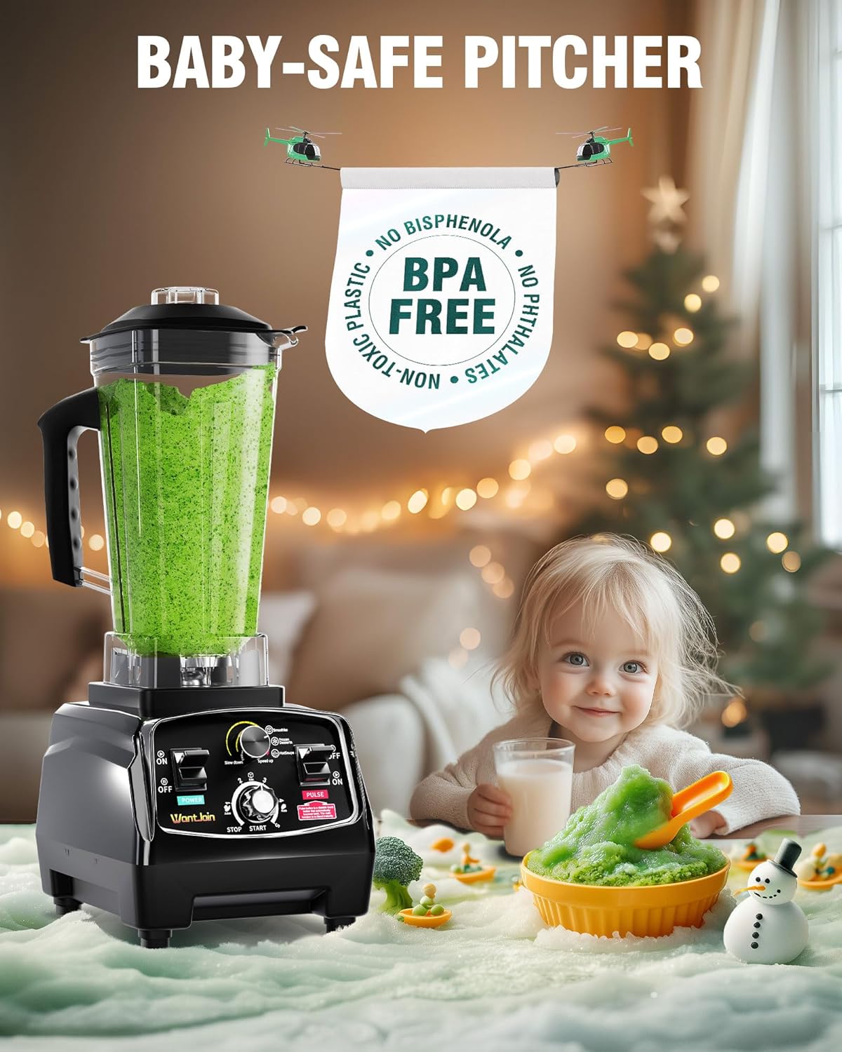 Professional Commercial Blender 68oz 1800W TIMER For Kitchen - Image 5