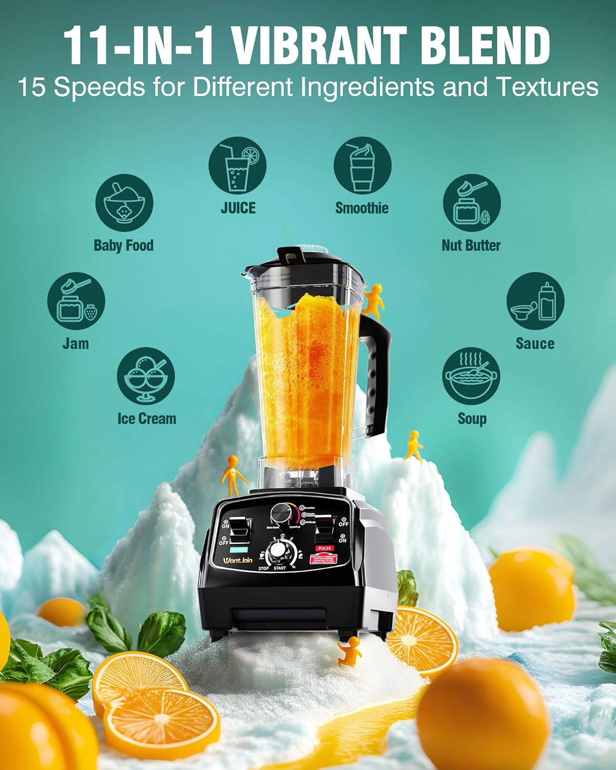 Professional Commercial Blender 68oz 1800W TIMER For Kitchen - Image 7