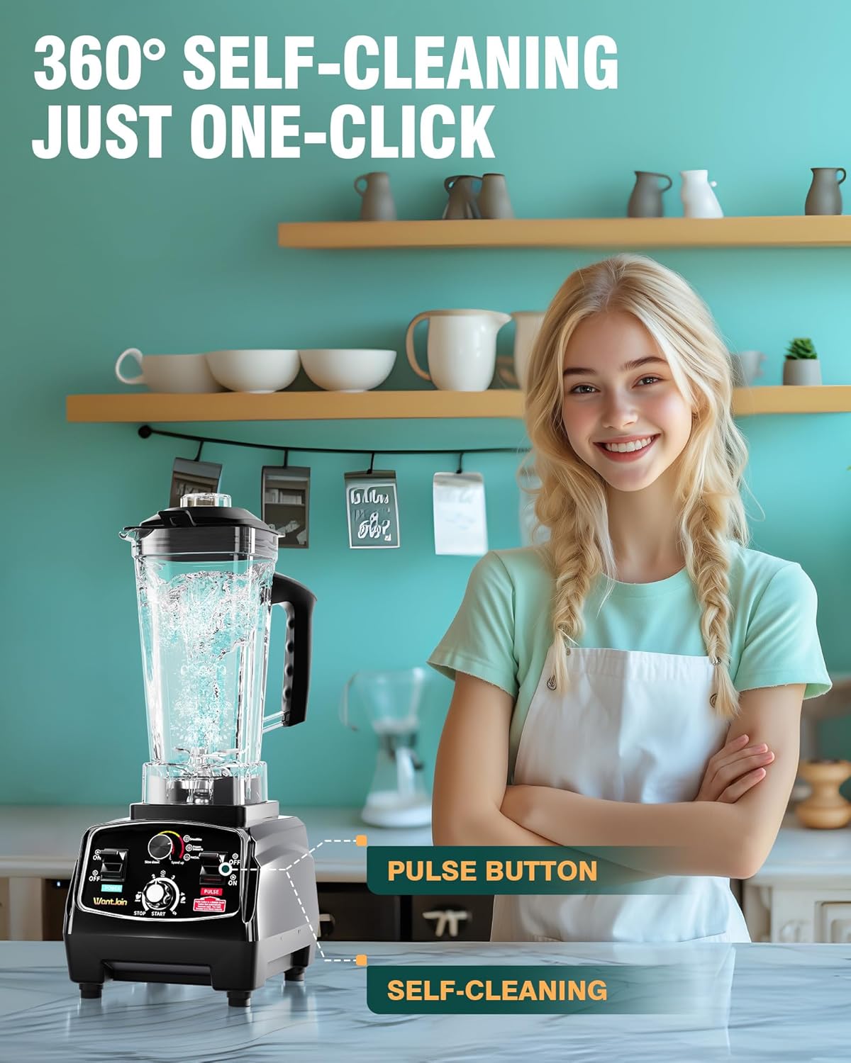 Professional Commercial Blender 68oz 1800W TIMER For Kitchen - Image 10