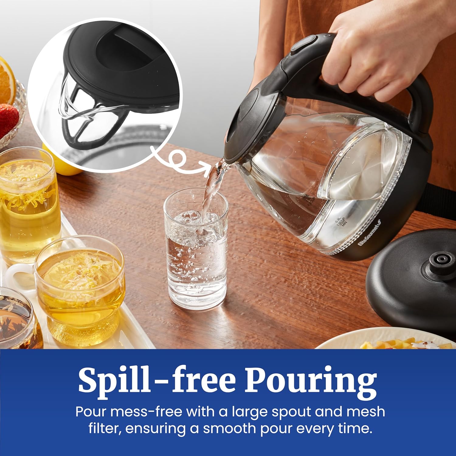 Elite Gourmet Electric Glass Kettle - Image 8