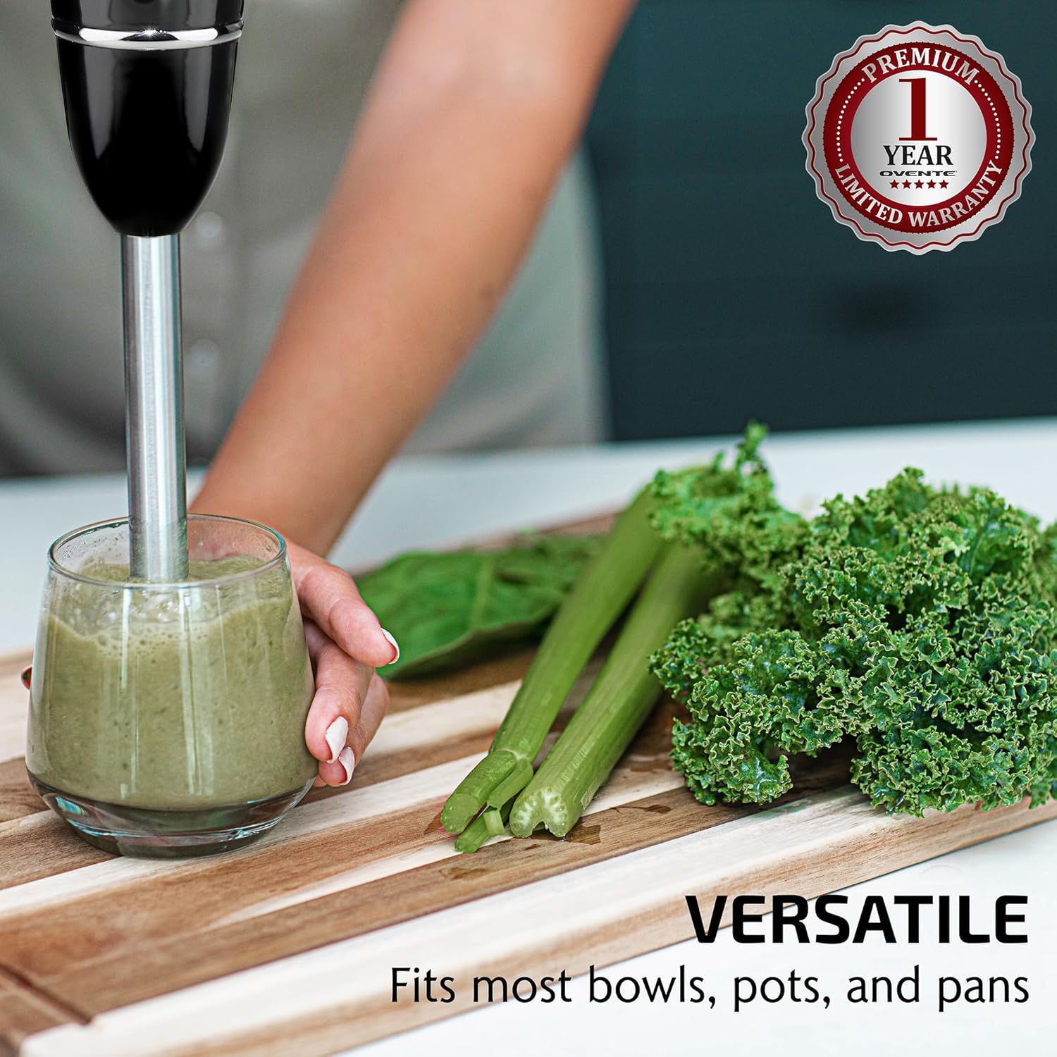 OVENTE Immersion Hand Blender 300W Electric Stick Mixer - Image 8