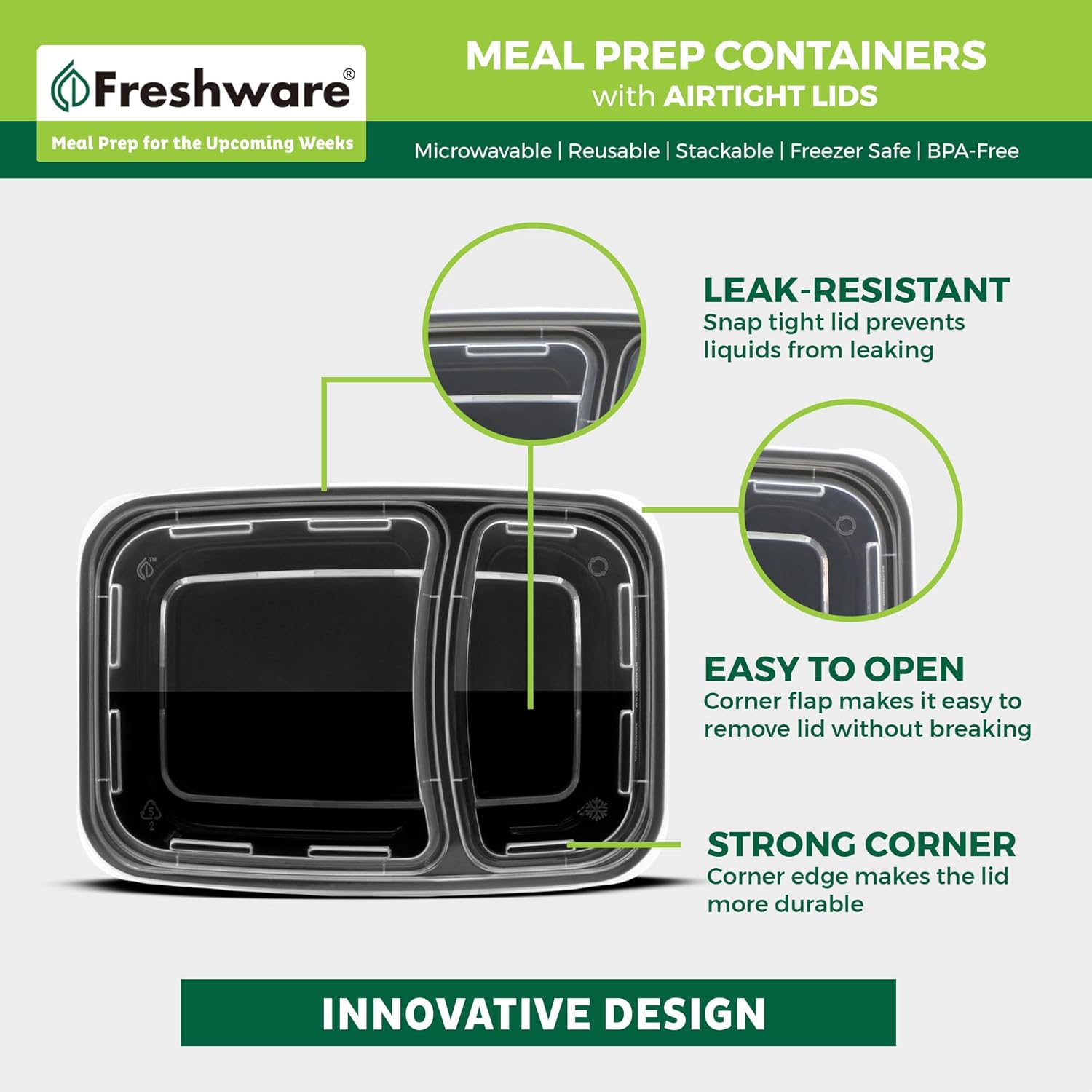 Freshware Meal Prep Containers - Image 6