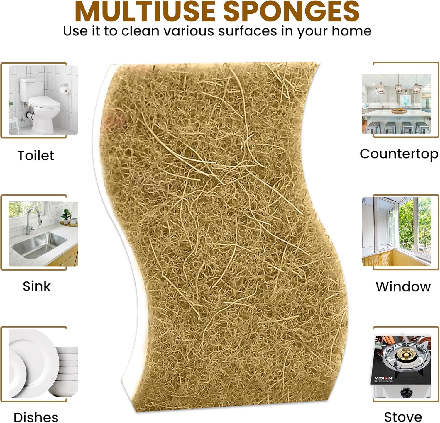Eco Friendly Biodegradable Kitchen Sponges - Image 3