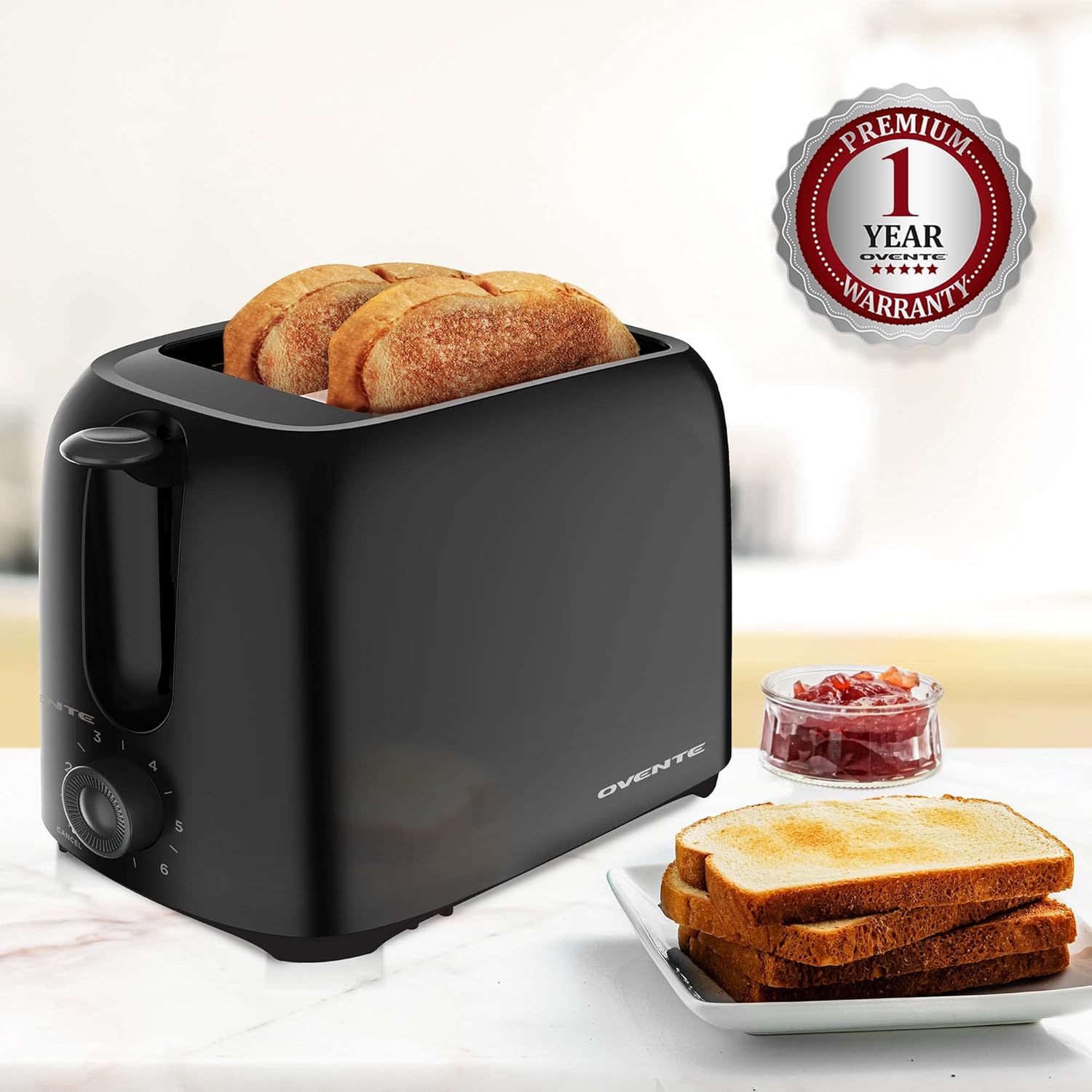 OVENTE 2 Slice Electric Toaster Machine TP2210B - Image 9