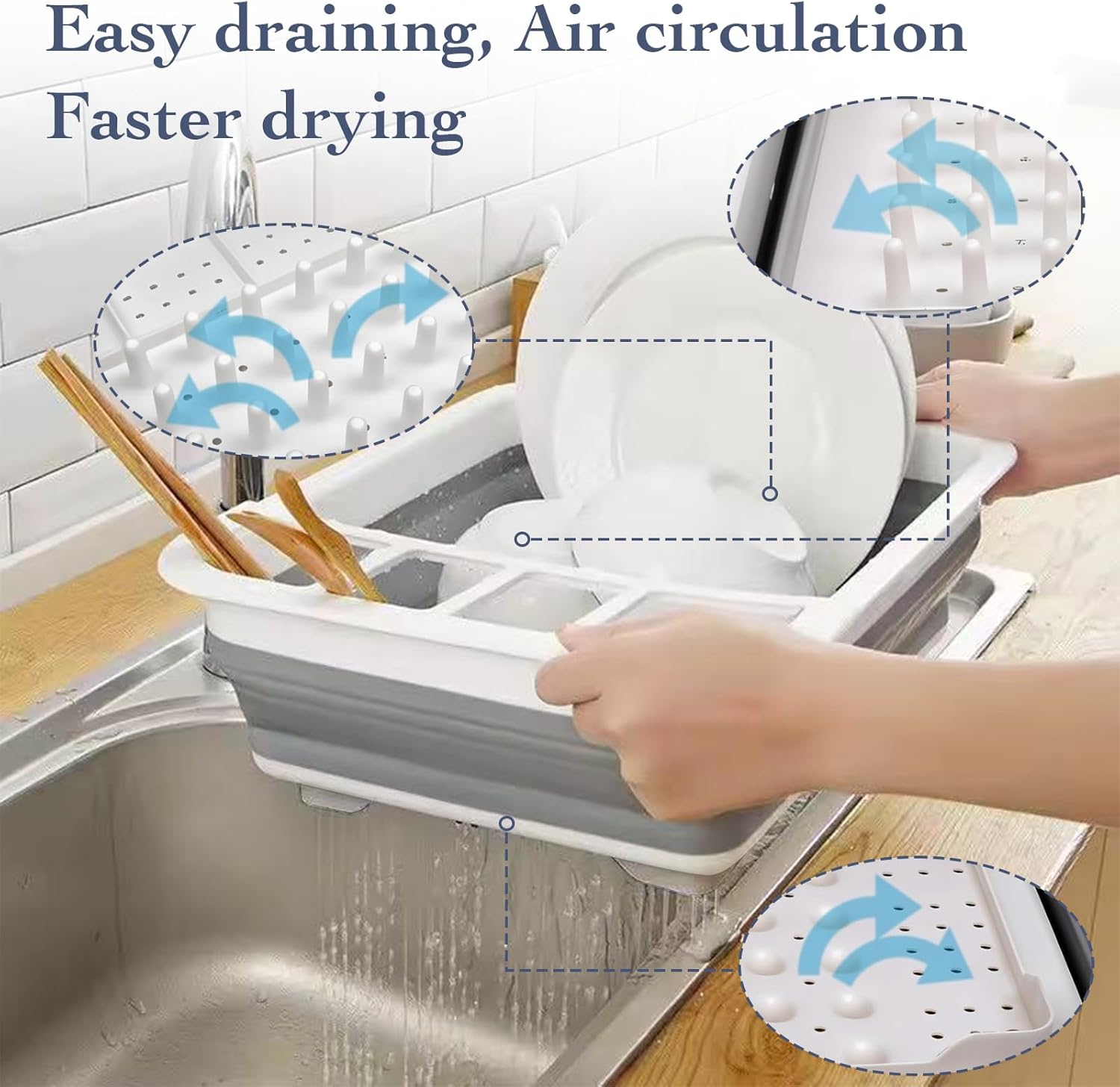 Portable Collapsible Dish Rack - Image 4