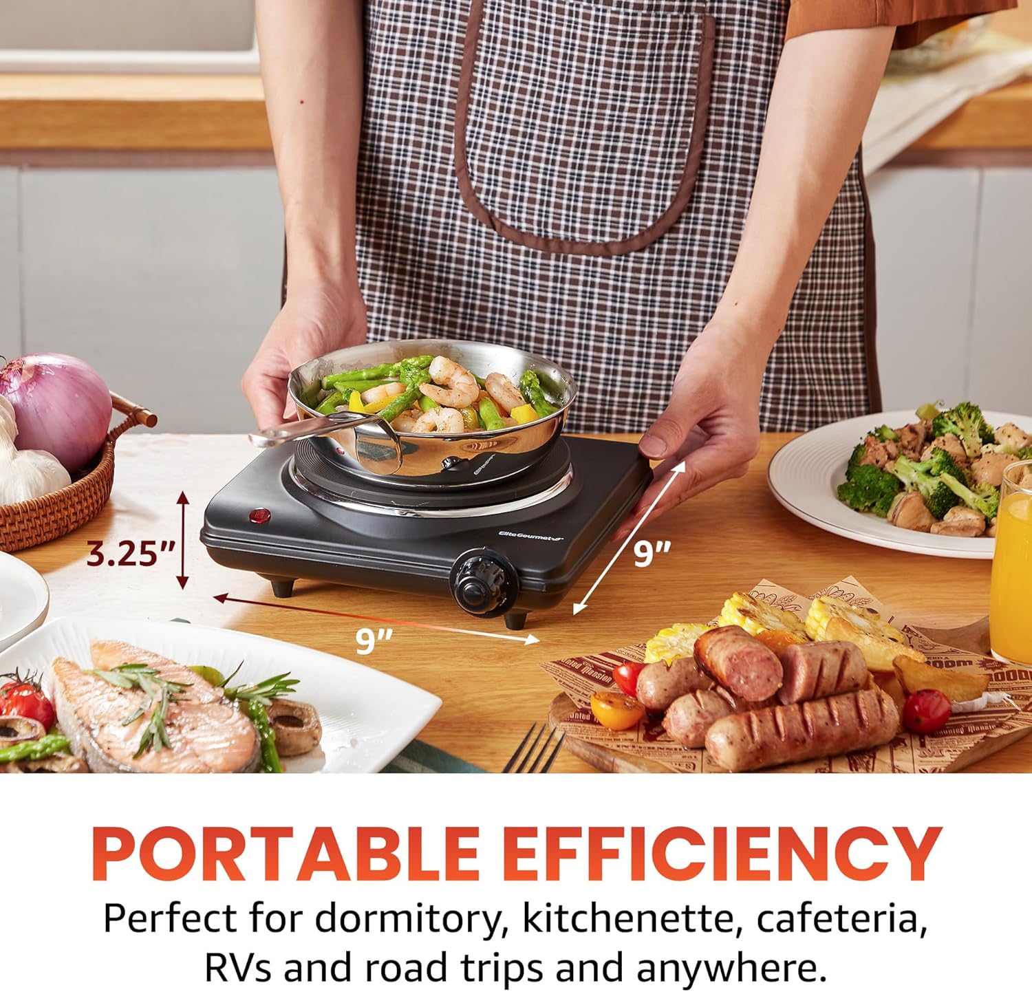 Elite Gourmet Single Cast Iron Electric Hot Plate - Image 3