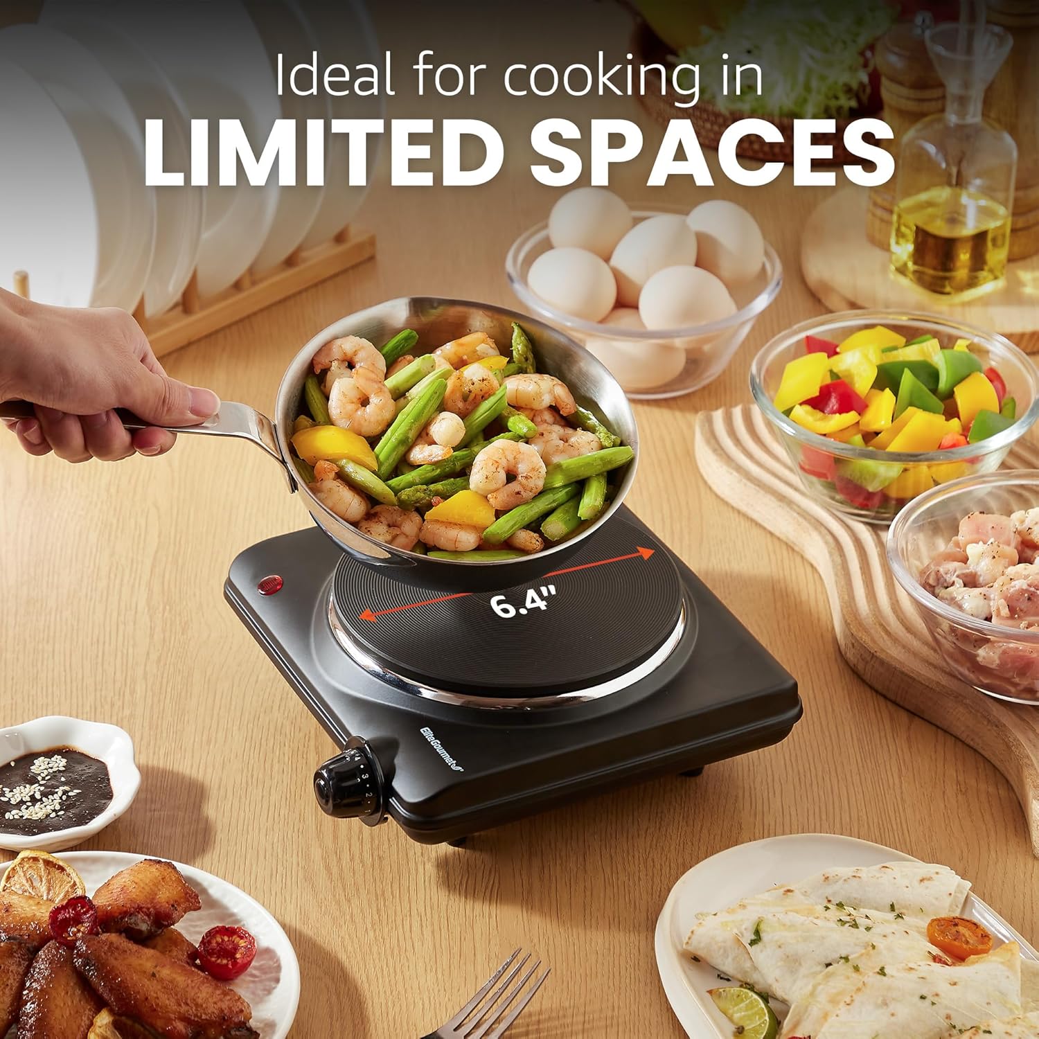 Elite Gourmet Single Cast Iron Electric Hot Plate - Image 5