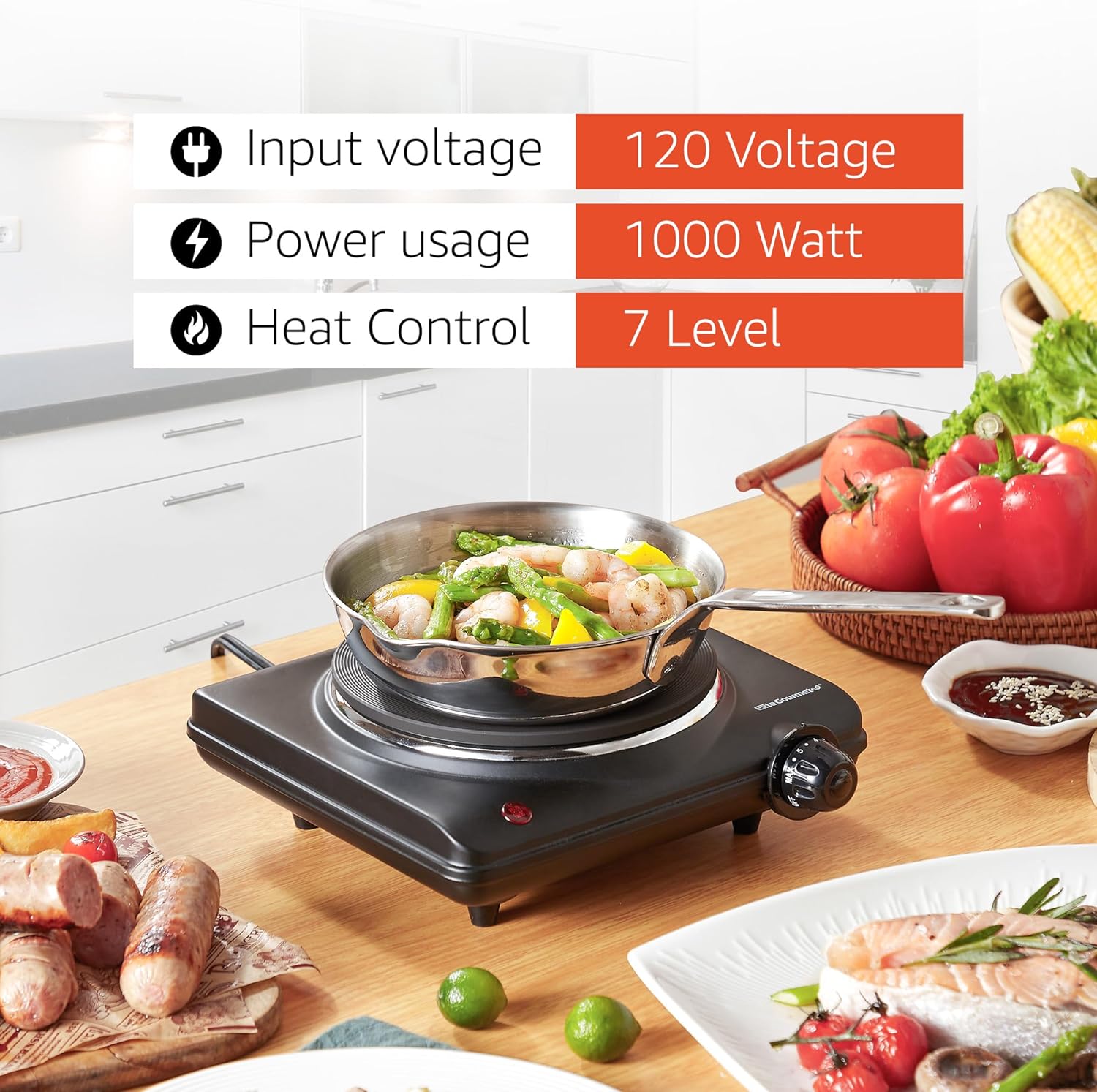 Elite Gourmet Single Cast Iron Electric Hot Plate - Image 8