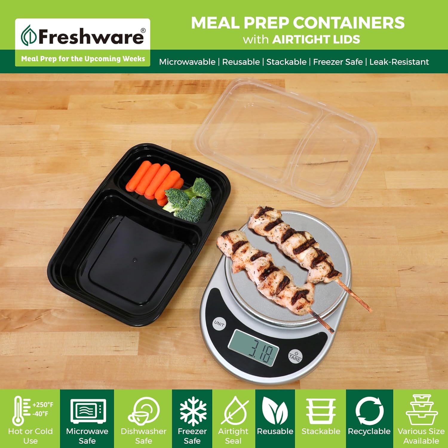 Freshware Meal Prep Containers - Image 3