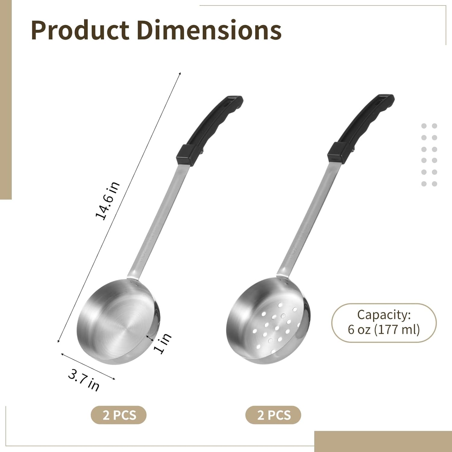 Stainless Steel Ladle Set for Cooking and Dieting - Image 6