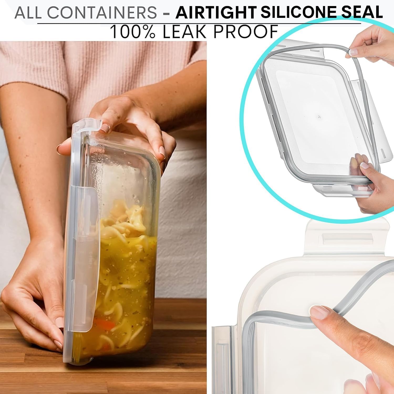 Large Glass Food Storage Containers with Locking Lids - Image 5