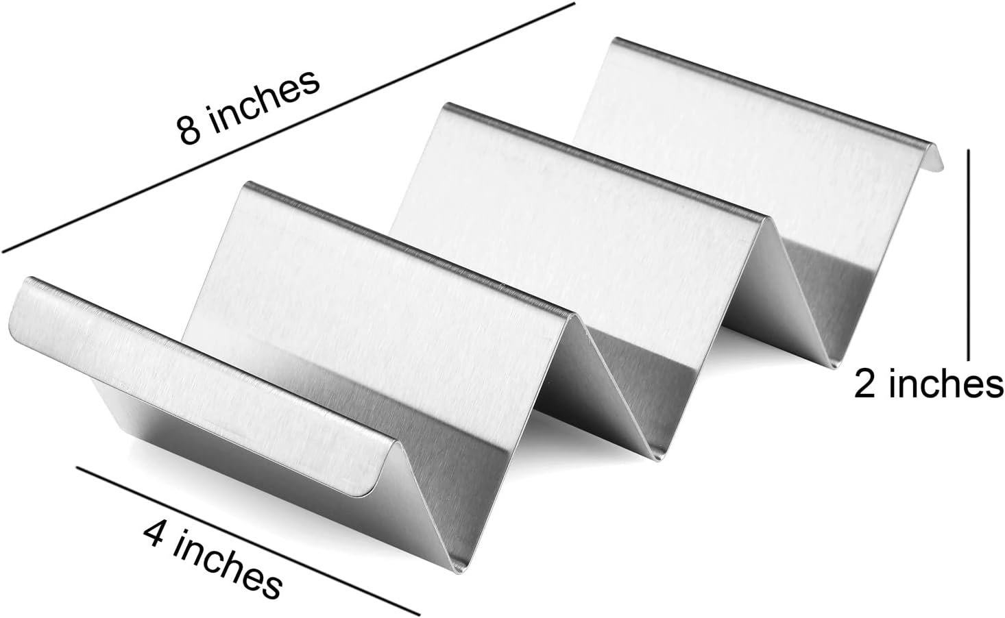 Stainless Steel Taco Stand Rack Tray Style - Image 3
