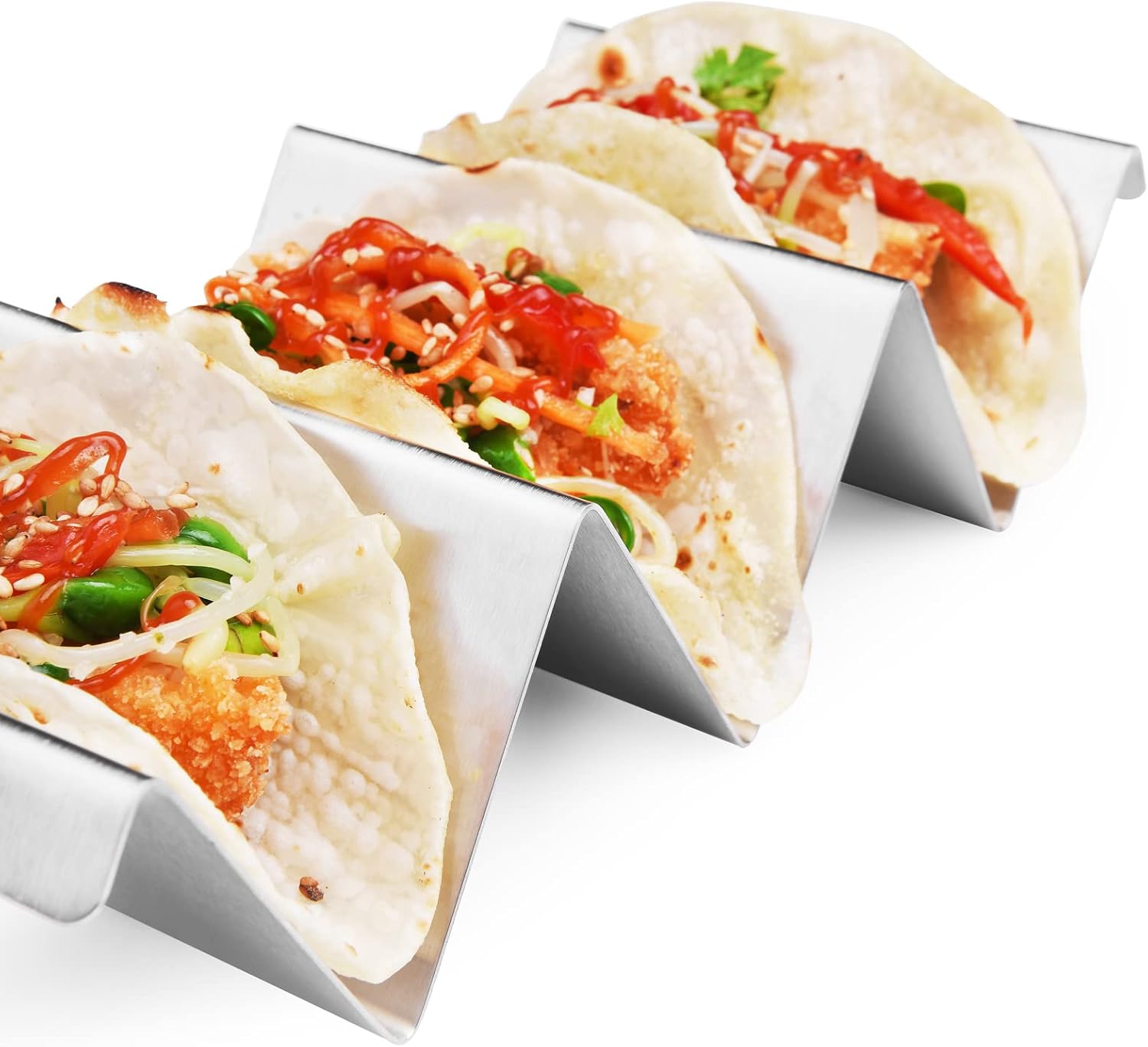 Stainless Steel Taco Stand Rack Tray Style - Image 4