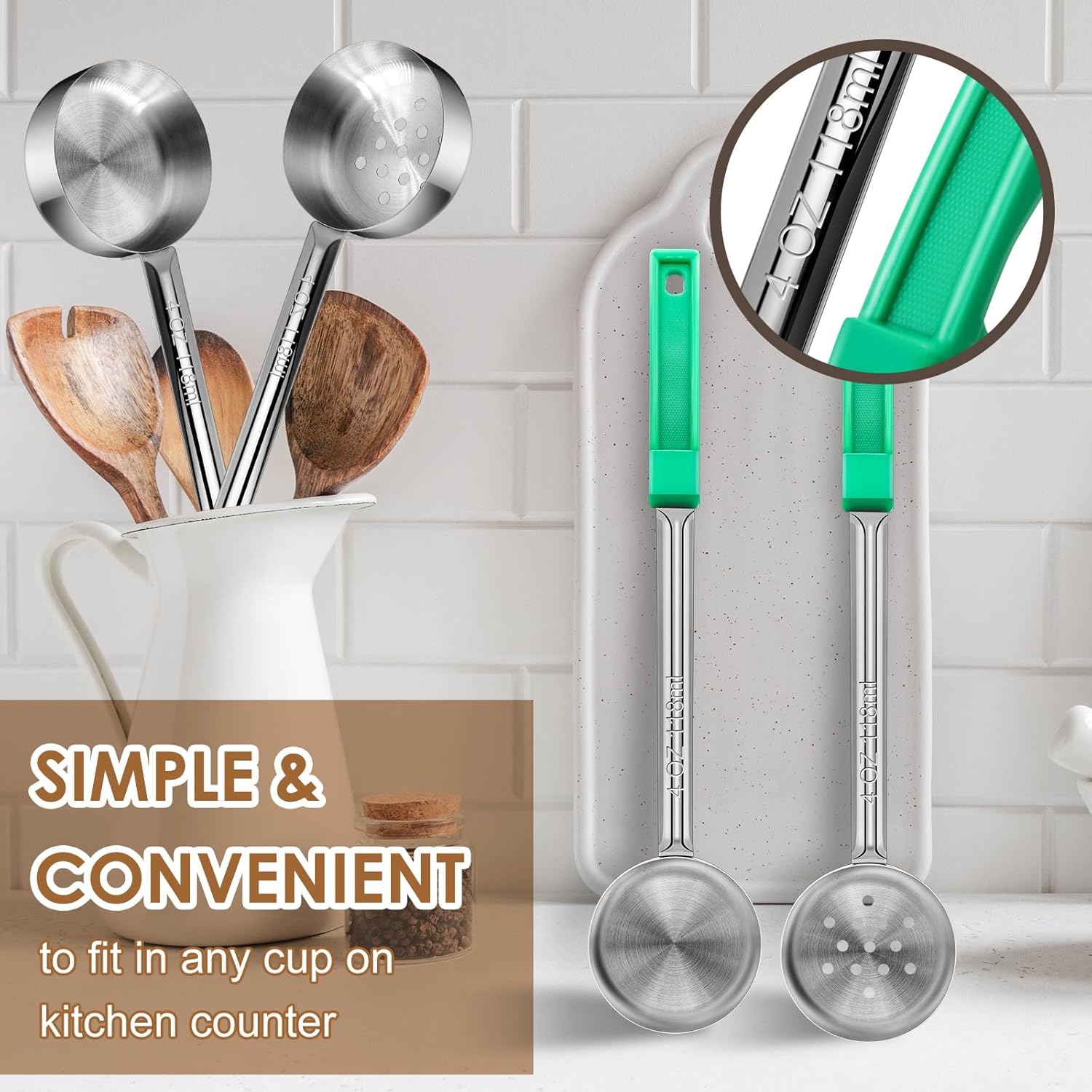 Stainless Steel Portion Control Ladle Spoon Set - Image 5
