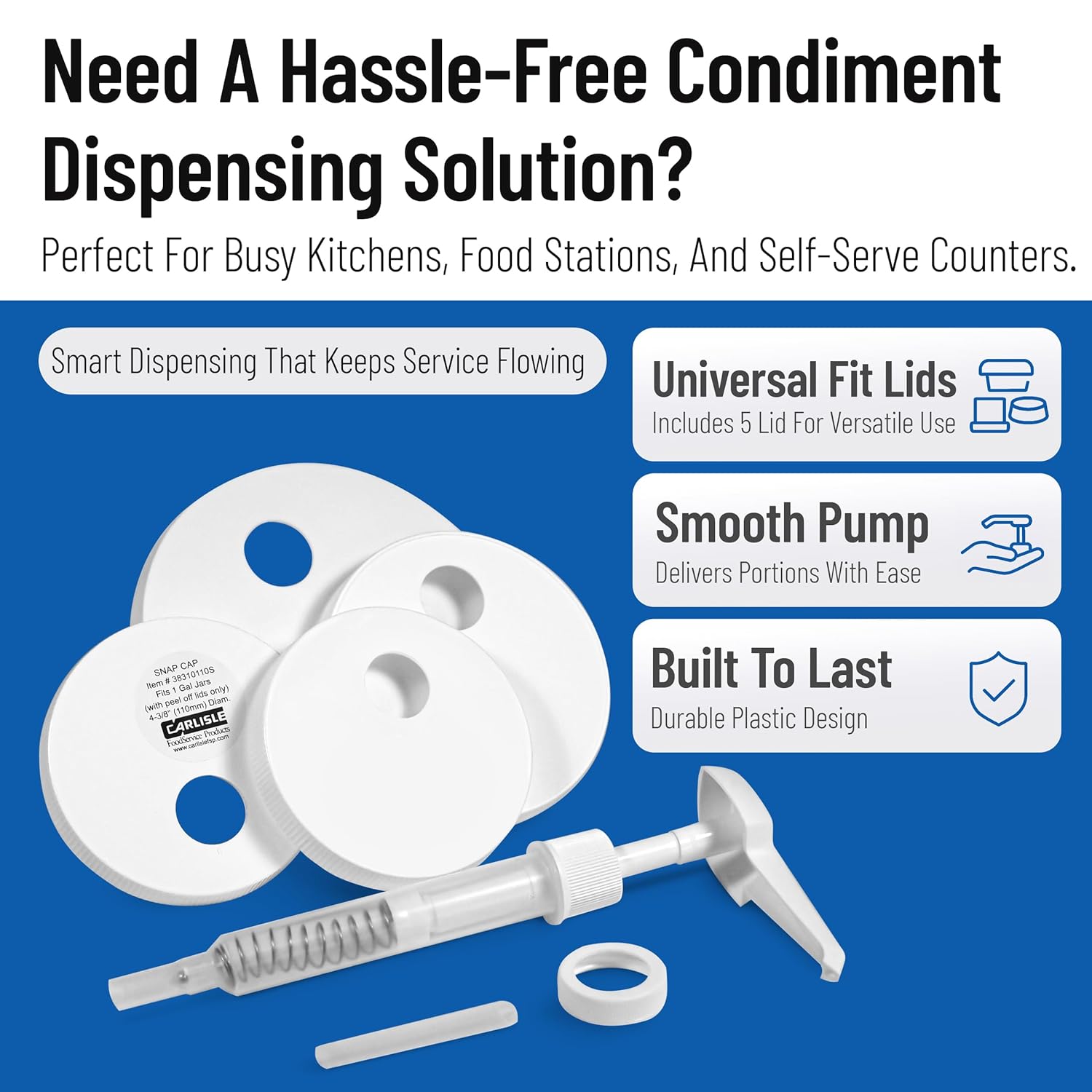 Carlisle Condiment Pump/Dispenser Kit - Image 4