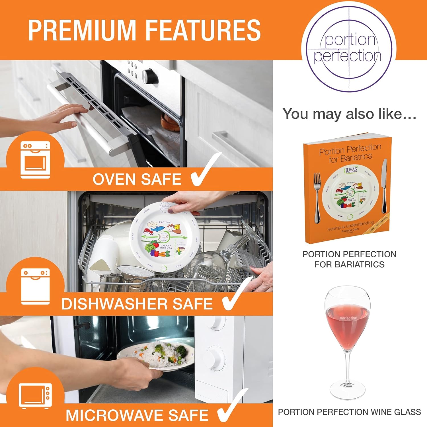 Portion Perfection Porcelain Bariatric Plates for Weight Control - Image 4