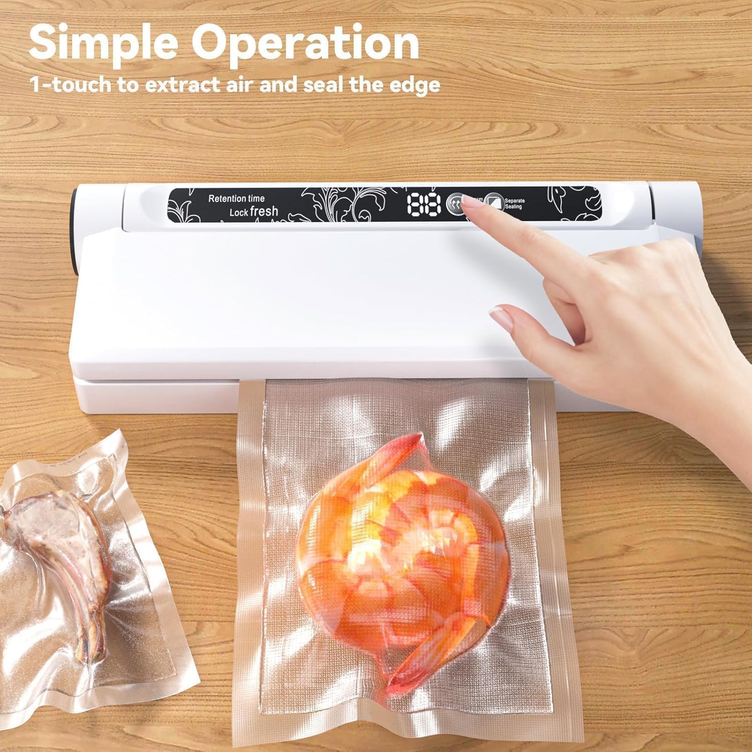 Food Vacuum Sealer Machine with Strong Suction and Digital Timer - Image 4