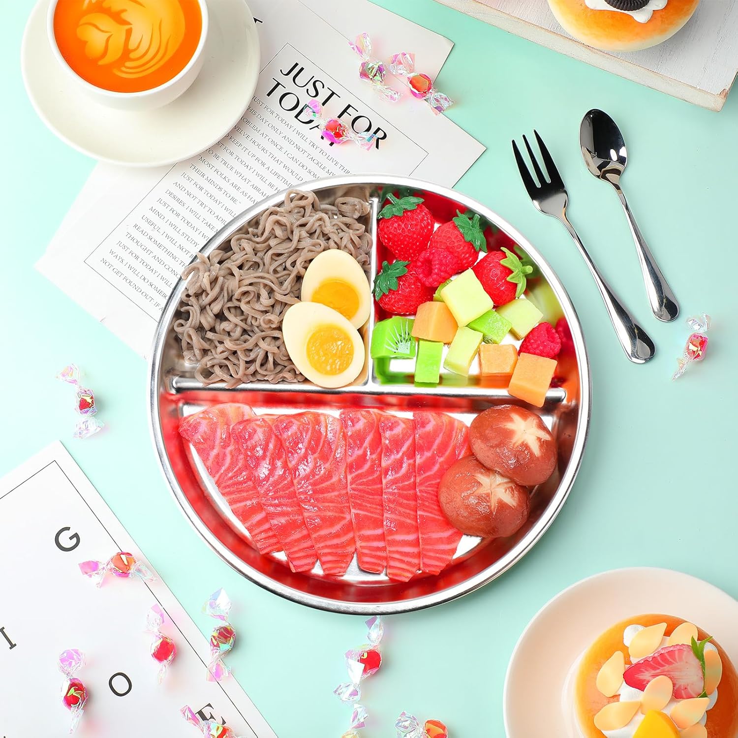 Jinei Stainless Steel Bariatric Portion Control Plate Set - Image 5