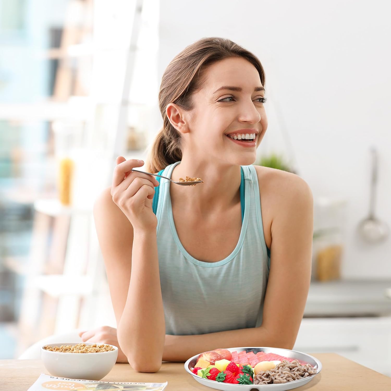 Jinei Stainless Steel Bariatric Portion Control Plate Set - Image 7