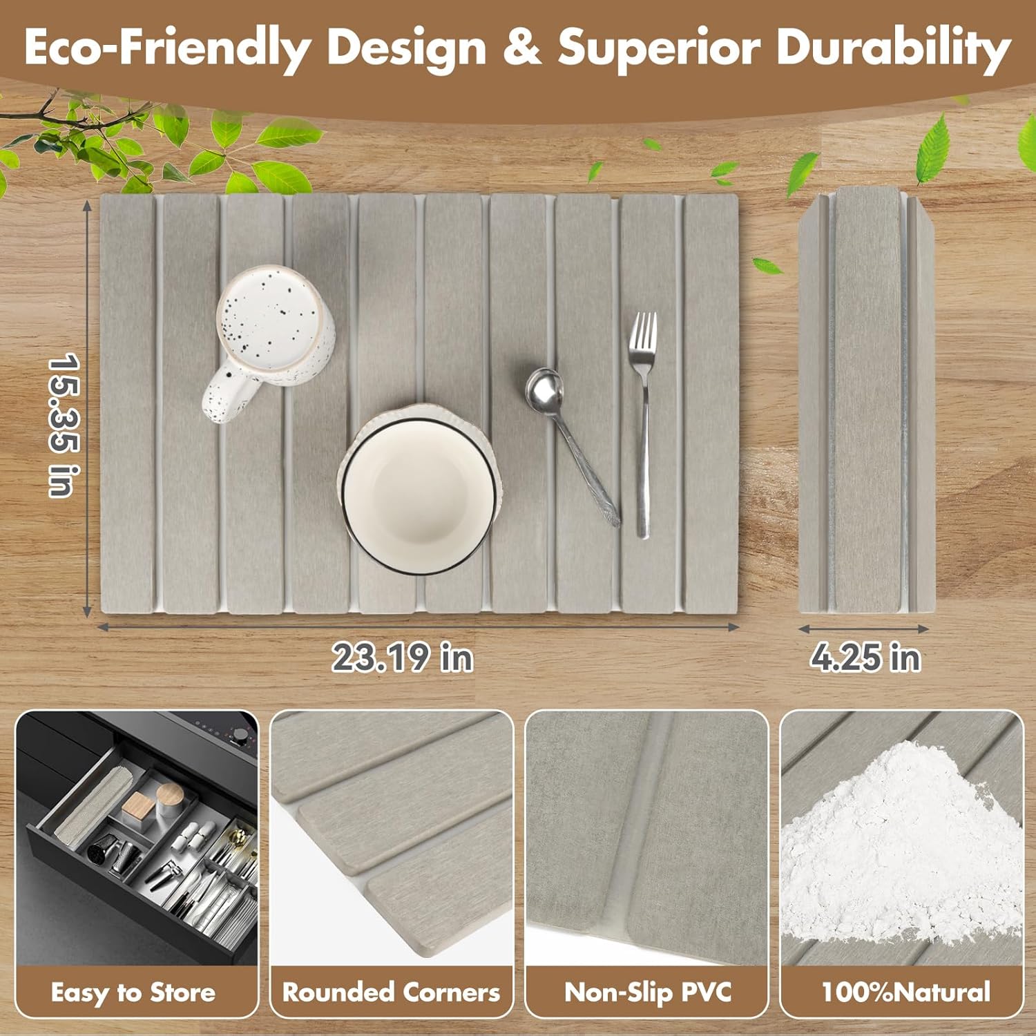 Eco-Friendly Dish Drying Stone Mat - Image 4