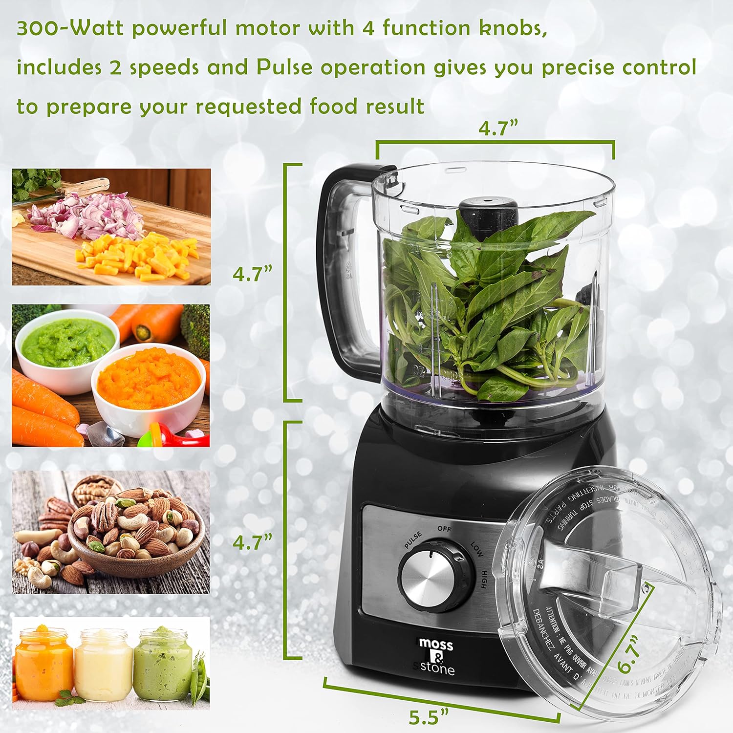 Moss & Stone Mini Food Processor - Image 3