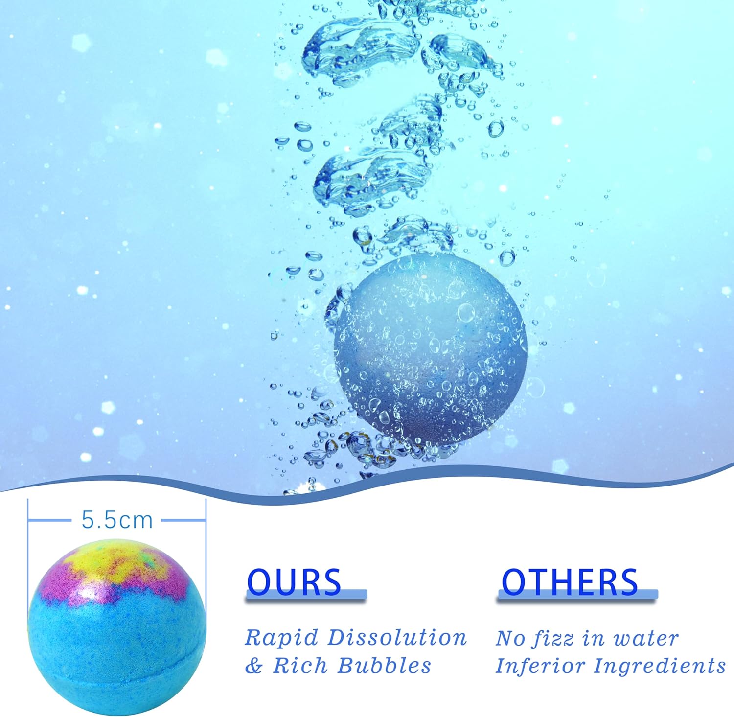 Bath Bombs Gift Set with Natural Organic Bubble and Nourishing Salts - Image 6