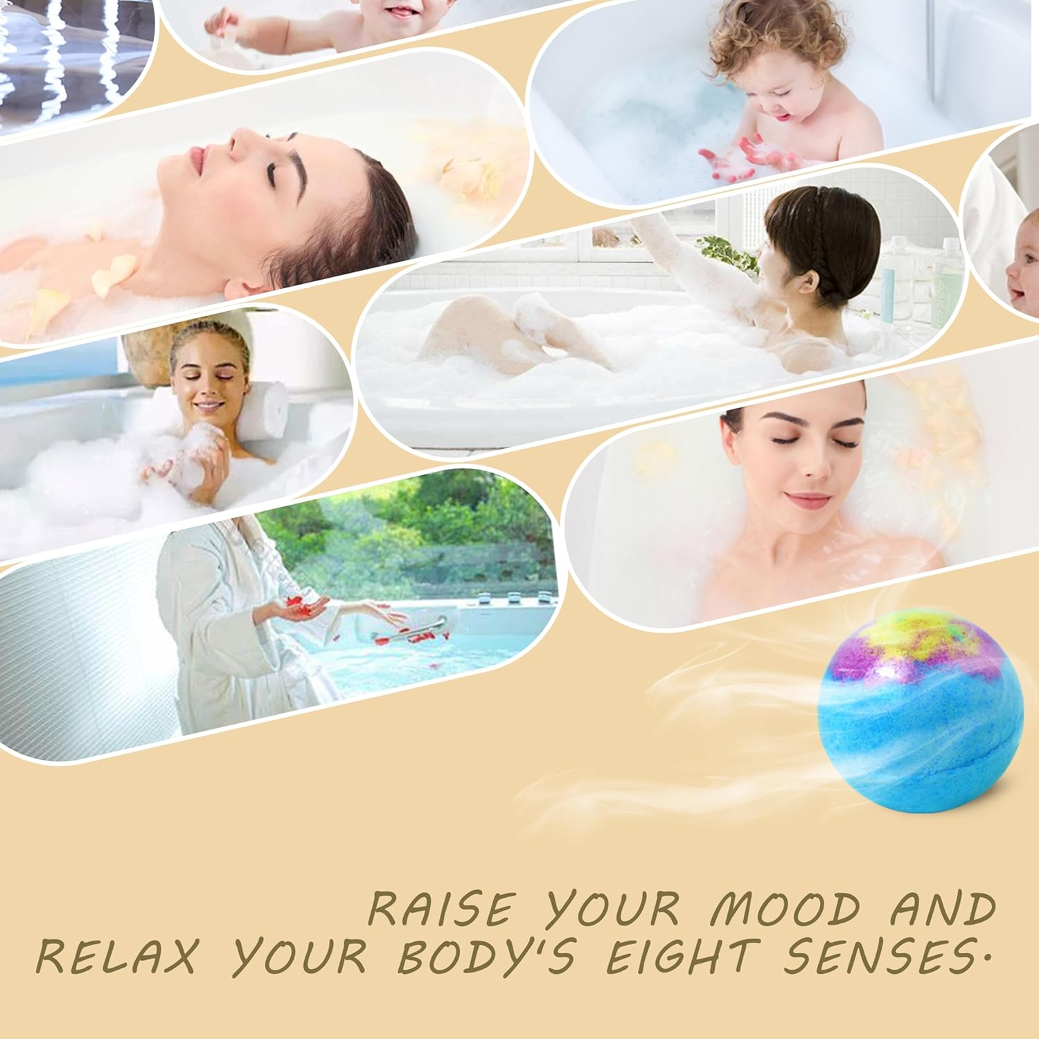 Bath Bombs Gift Set with Natural Organic Bubble and Nourishing Salts - Image 7