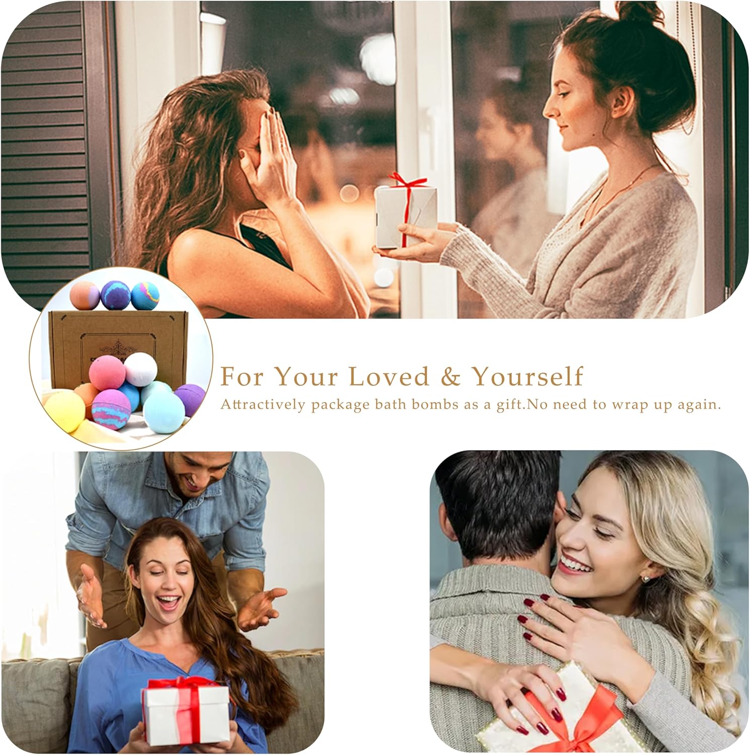 Bath Bombs Gift Set with Natural Organic Bubble and Nourishing Salts - Image 9