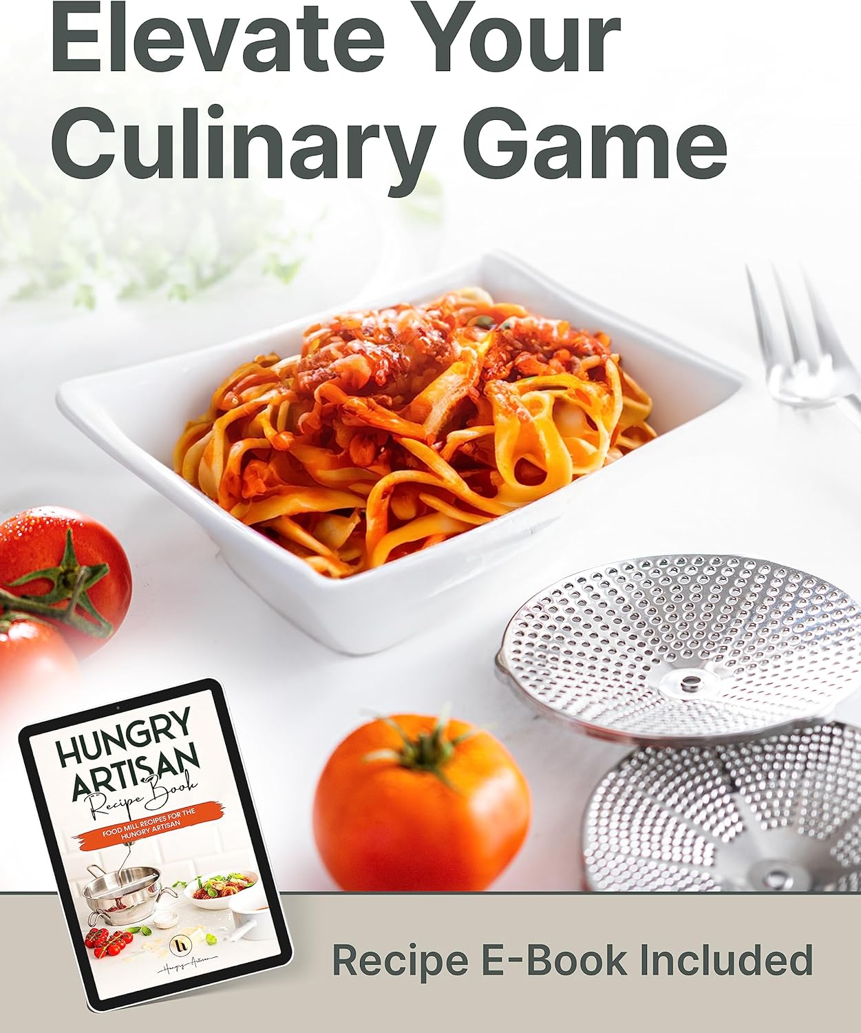 Ergonomic Stainless Steel Food Mill With 3 Grinding Discs - Image 5