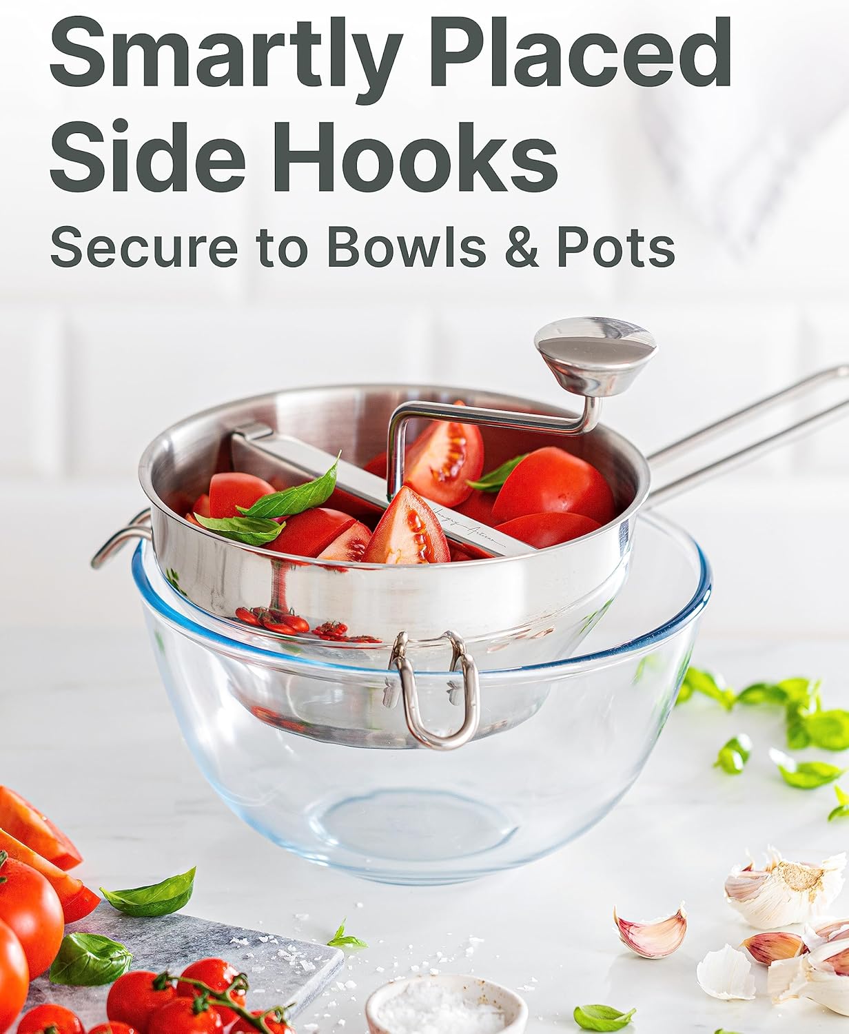 Ergonomic Stainless Steel Food Mill With 3 Grinding Discs - Image 7