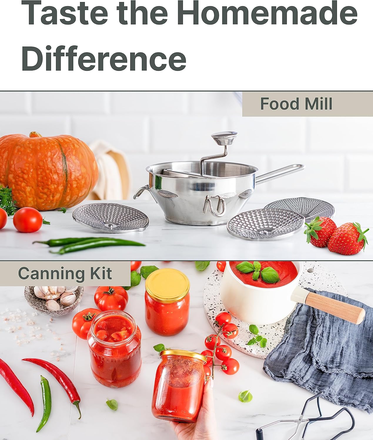 Ergonomic Stainless Steel Food Mill With 3 Grinding Discs - Image 8