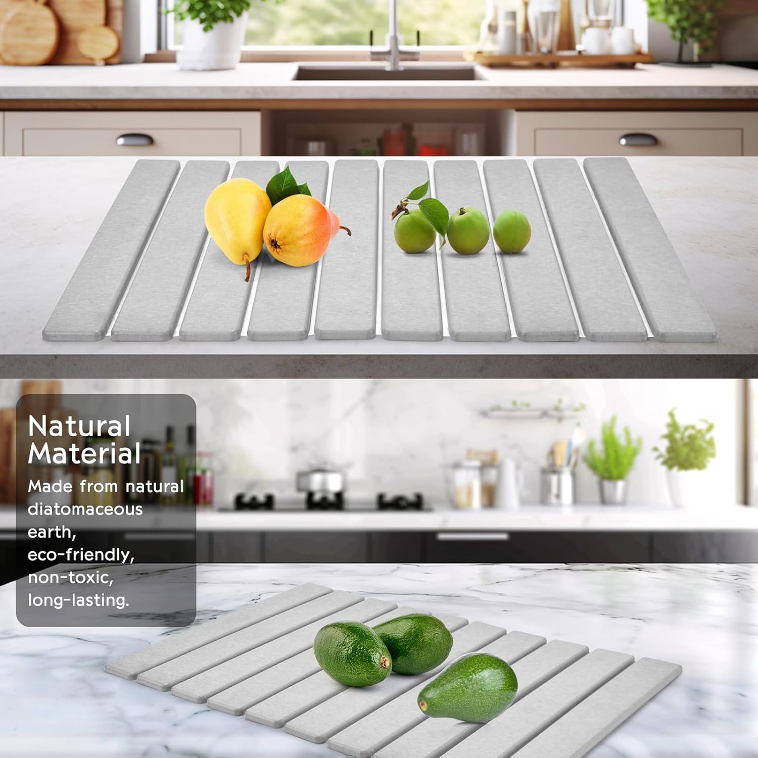 Large Stone Dish Drying Mats for Kitchen Counter - Image 4