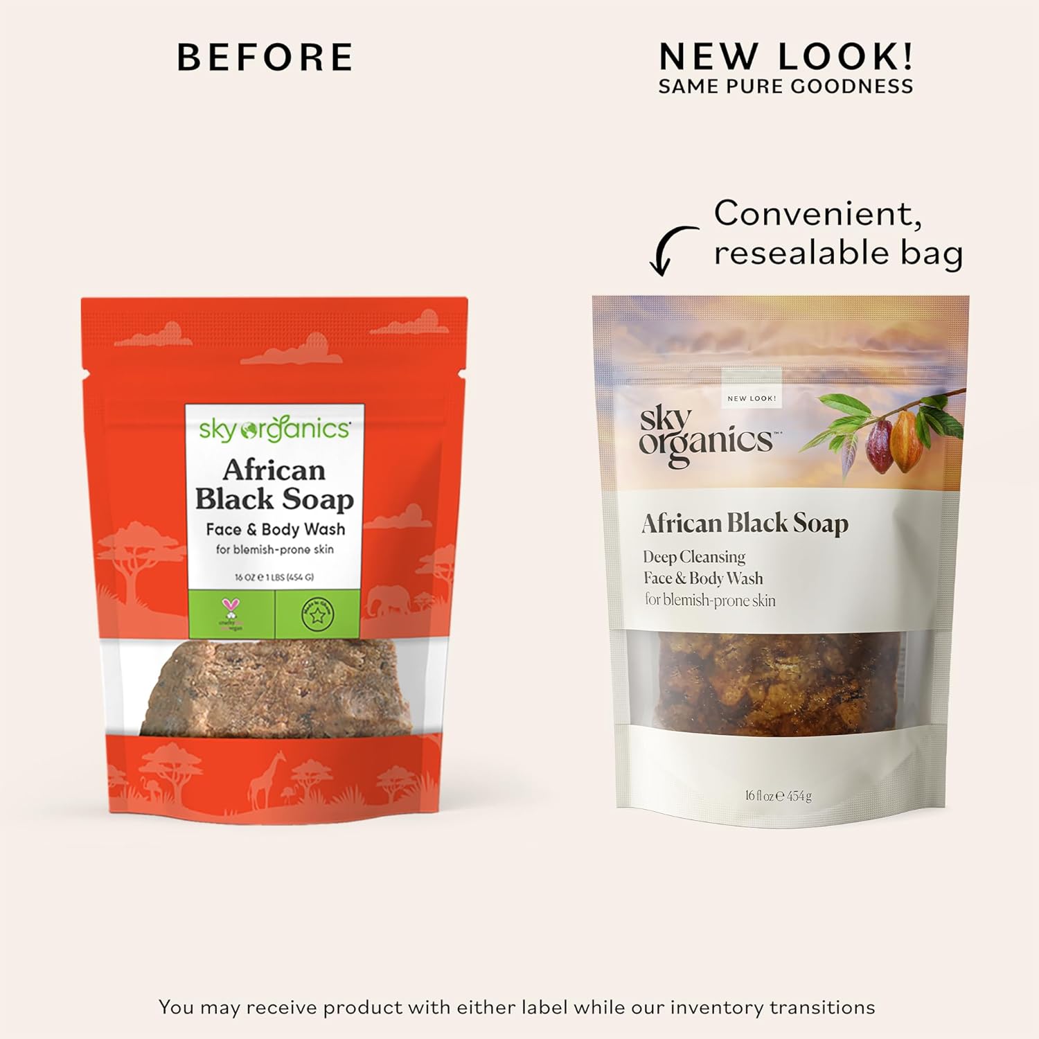 African Black Soap Bar for Face and Body - Image 3