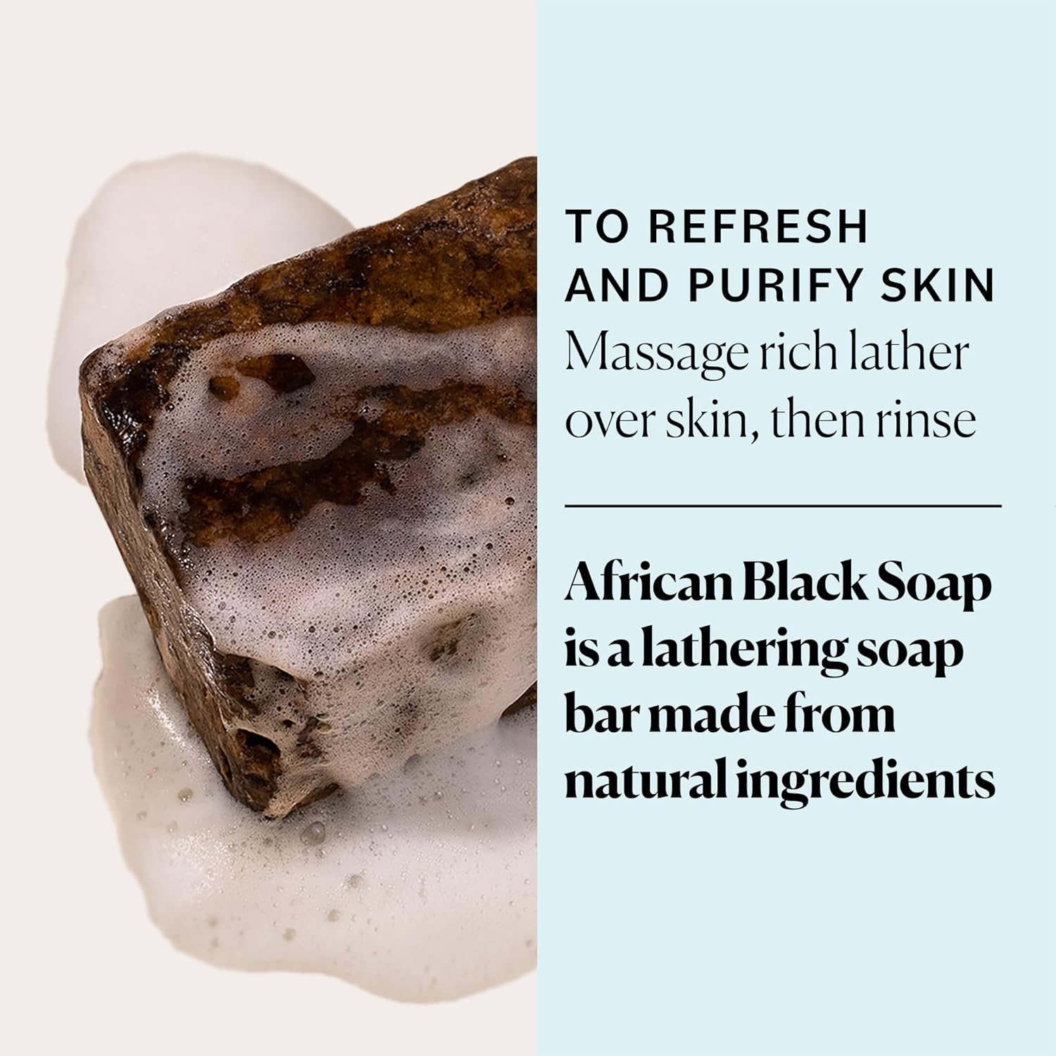 African Black Soap Bar for Face and Body - Image 4