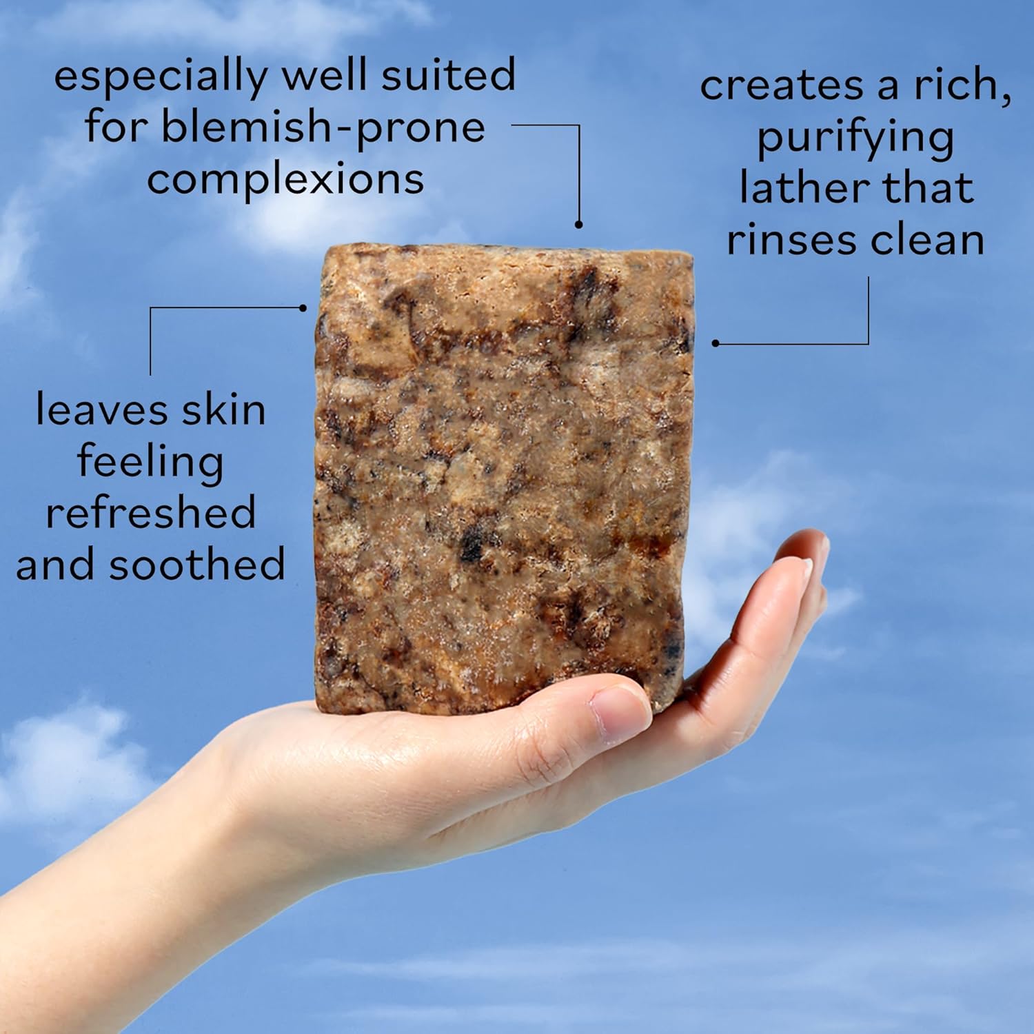 African Black Soap Bar for Face and Body - Image 5
