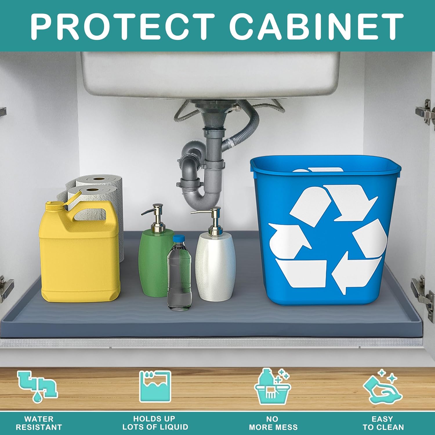 URMONA Waterproof Silicone Under Sink Mat - Image 3