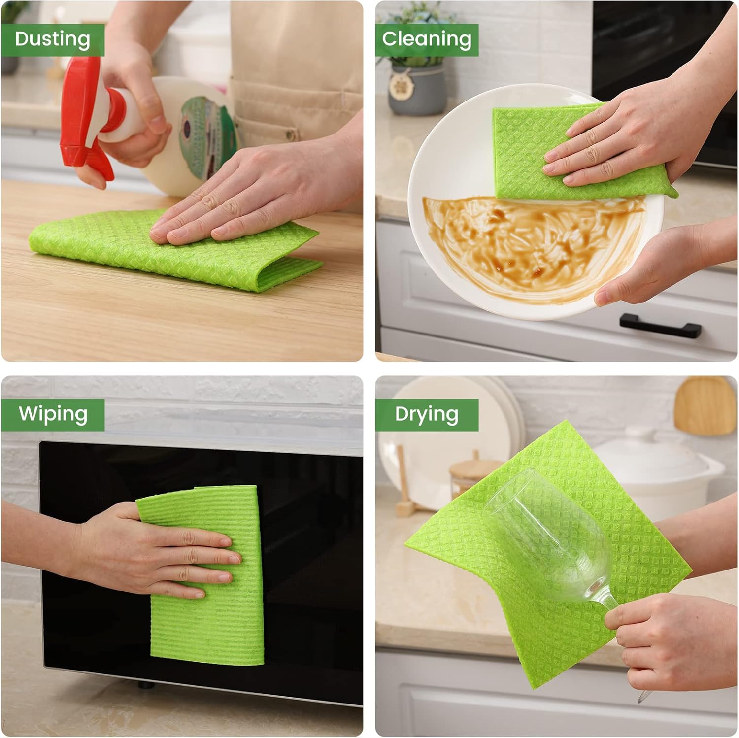 Homaxy Reusable Dishcloths 10 Pack - Image 6