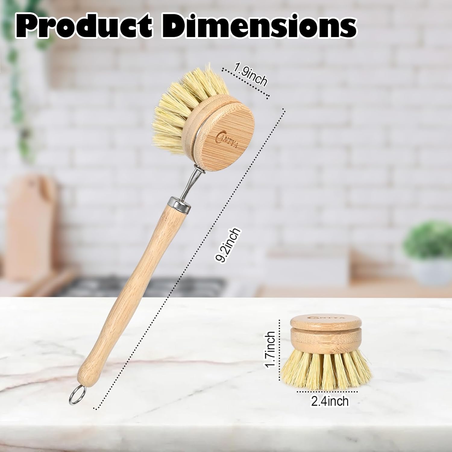 Eco Friendly Bamboo Dish Brush - Image 3