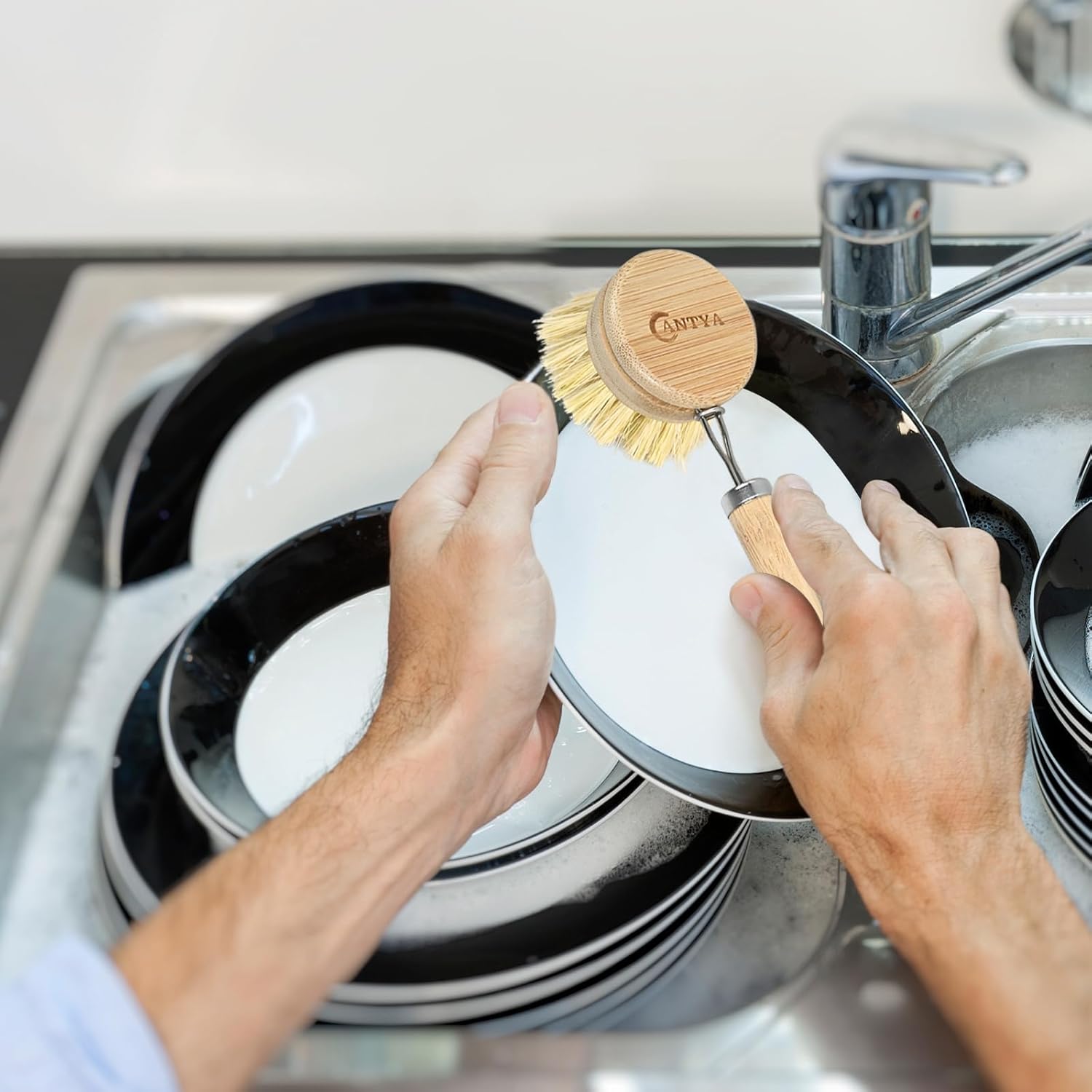 Eco Friendly Bamboo Dish Brush - Image 6