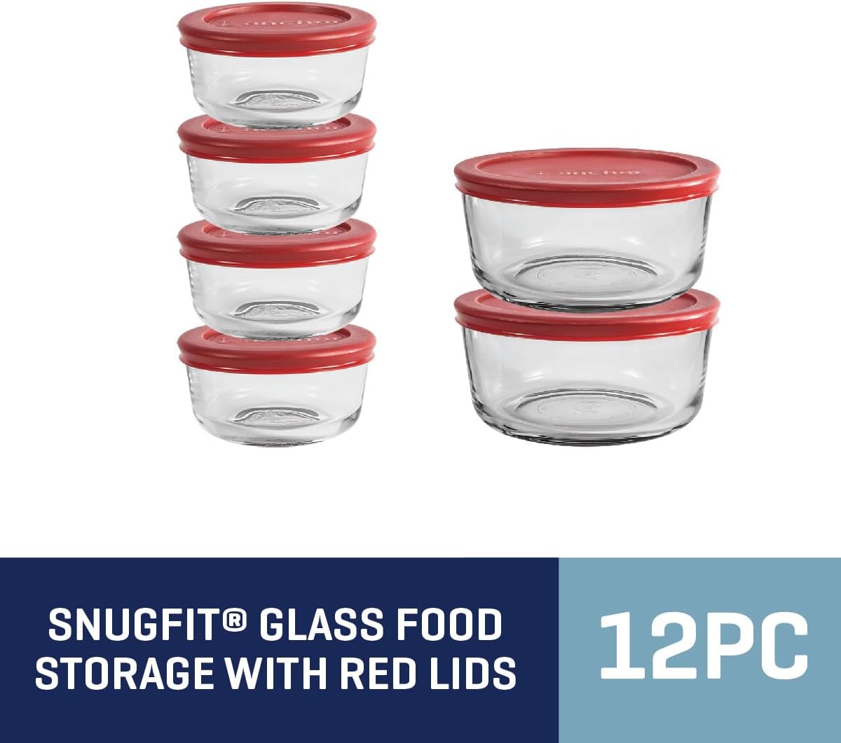 Anchor Hocking 12-Piece Glass Storage Set - Image 6