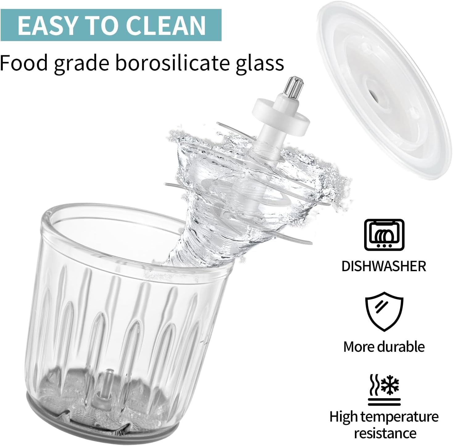 Baby Food Blender with 10 Blades and Glass Bowls - Image 5