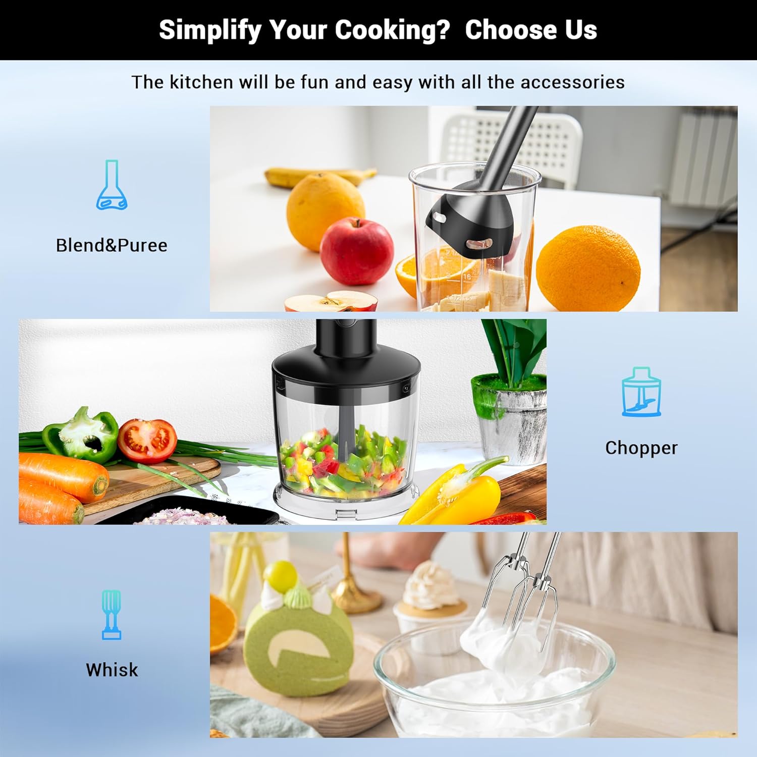 Immersion Blender with 15 Speed and Turbo Mode - Image 7