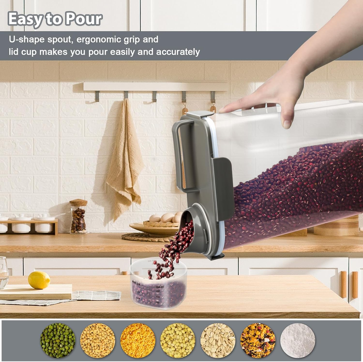Airtight Food Storage Container with Pouring Spout - Image 3