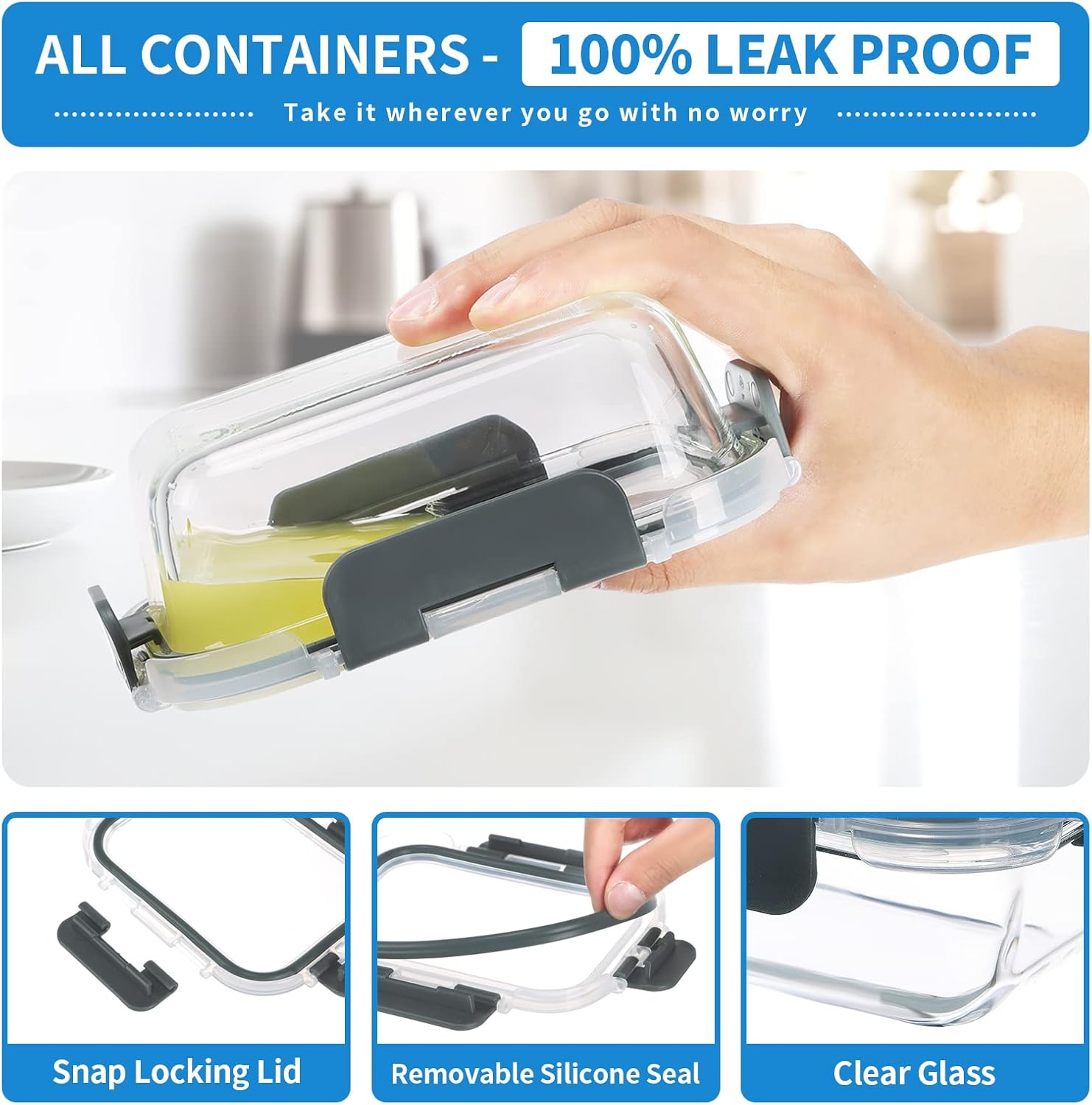 24-Piece Glass Food Storage Containers Set - Image 5