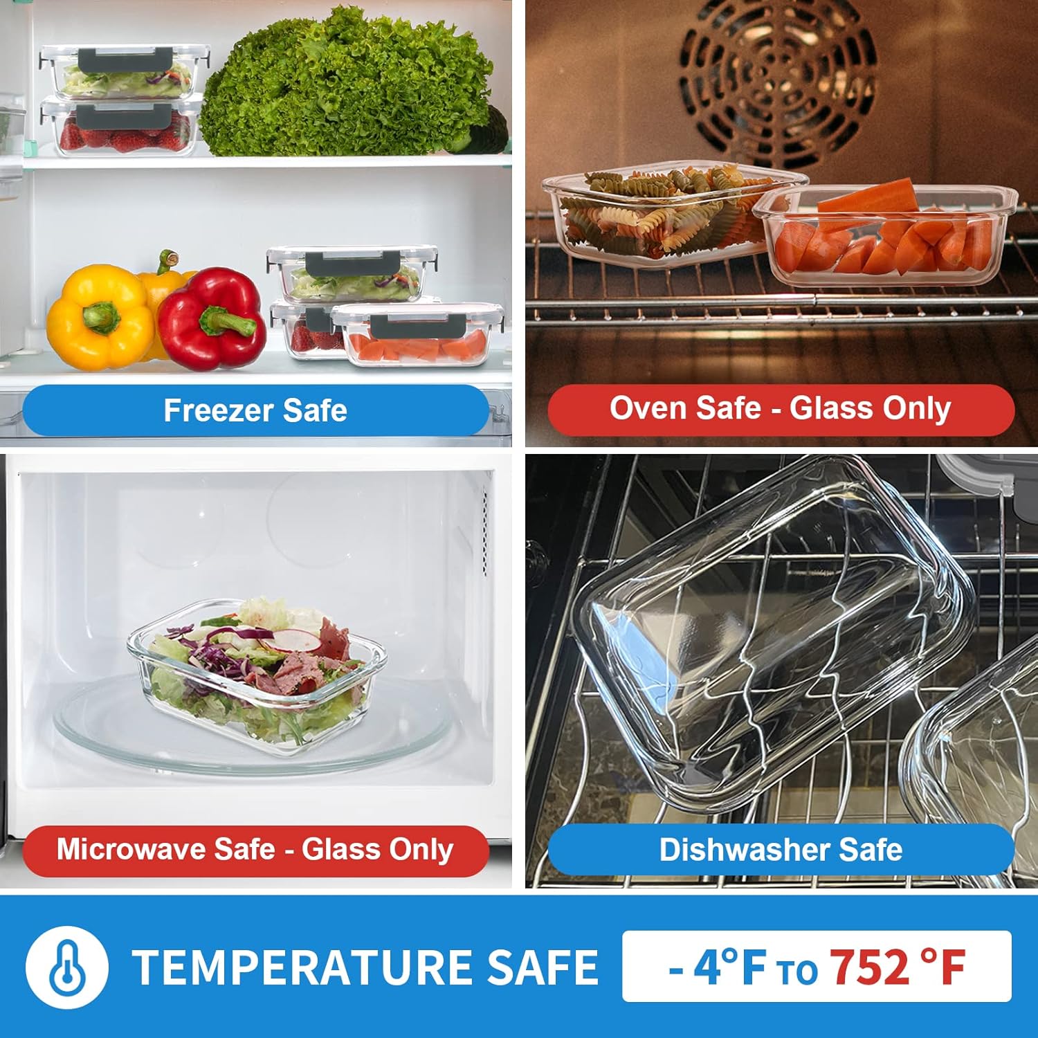 24-Piece Glass Food Storage Containers Set - Image 6